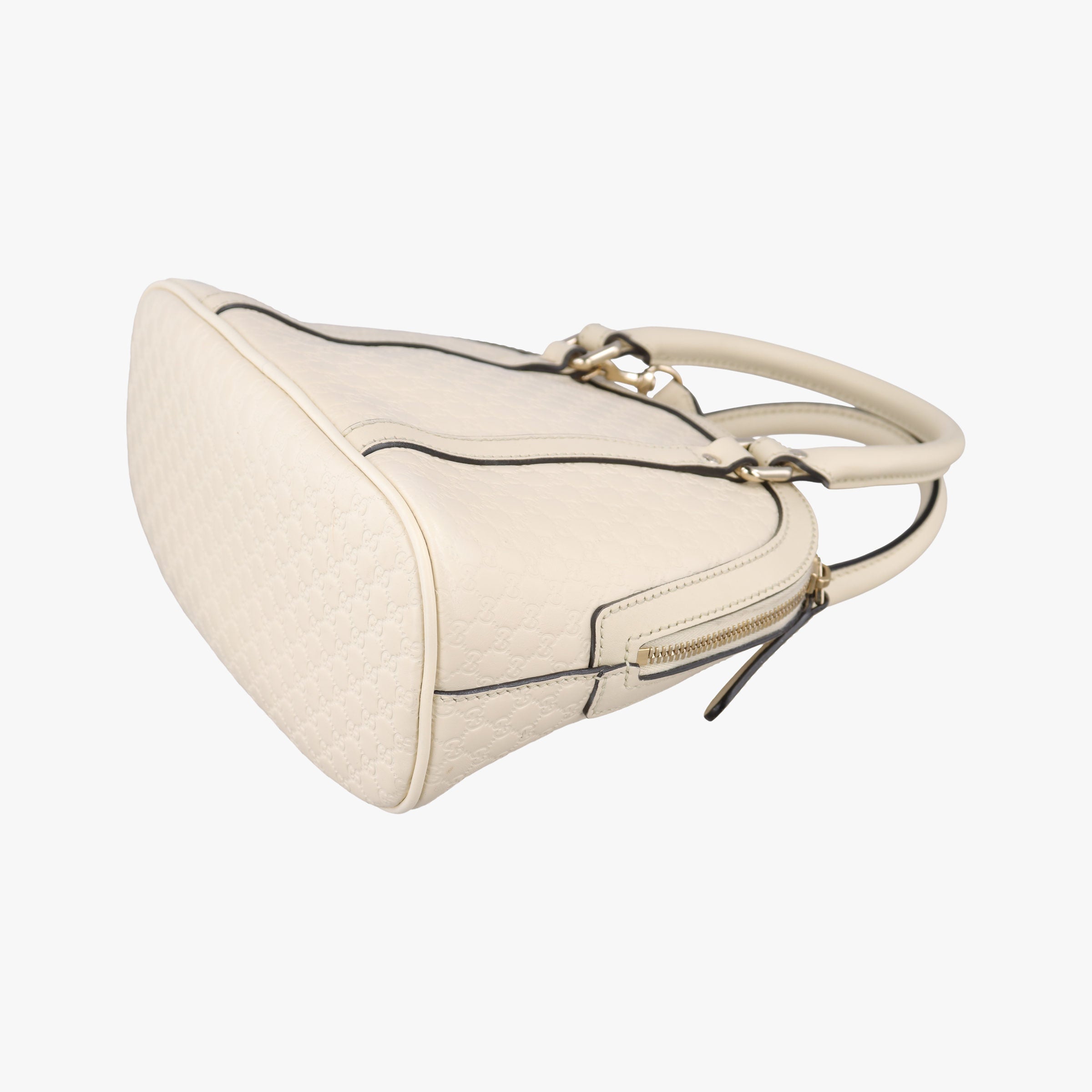 Pre-owned Gucci Microguccissima White Leather 449654 shoulderbag | stylenewstar