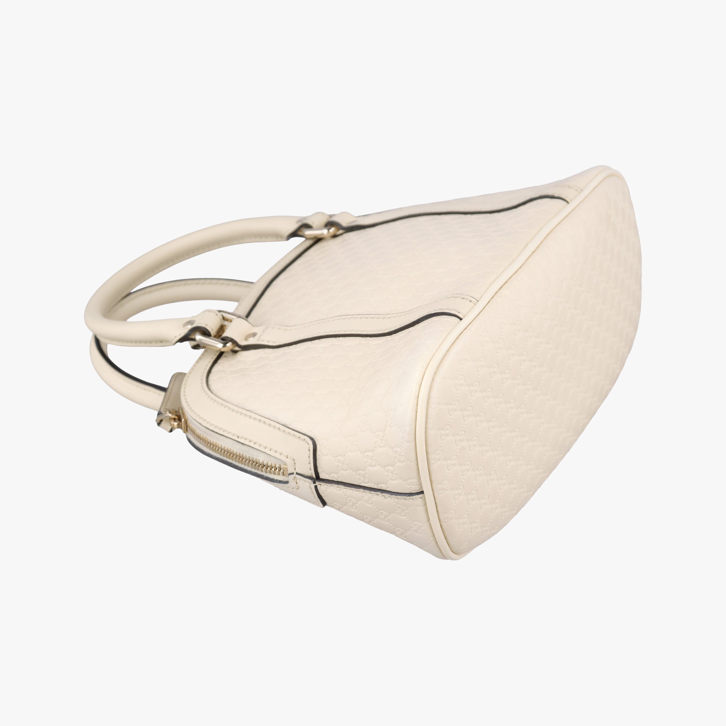 Pre-owned Gucci Microguccissima White Leather 449654 shoulderbag | stylenewstar