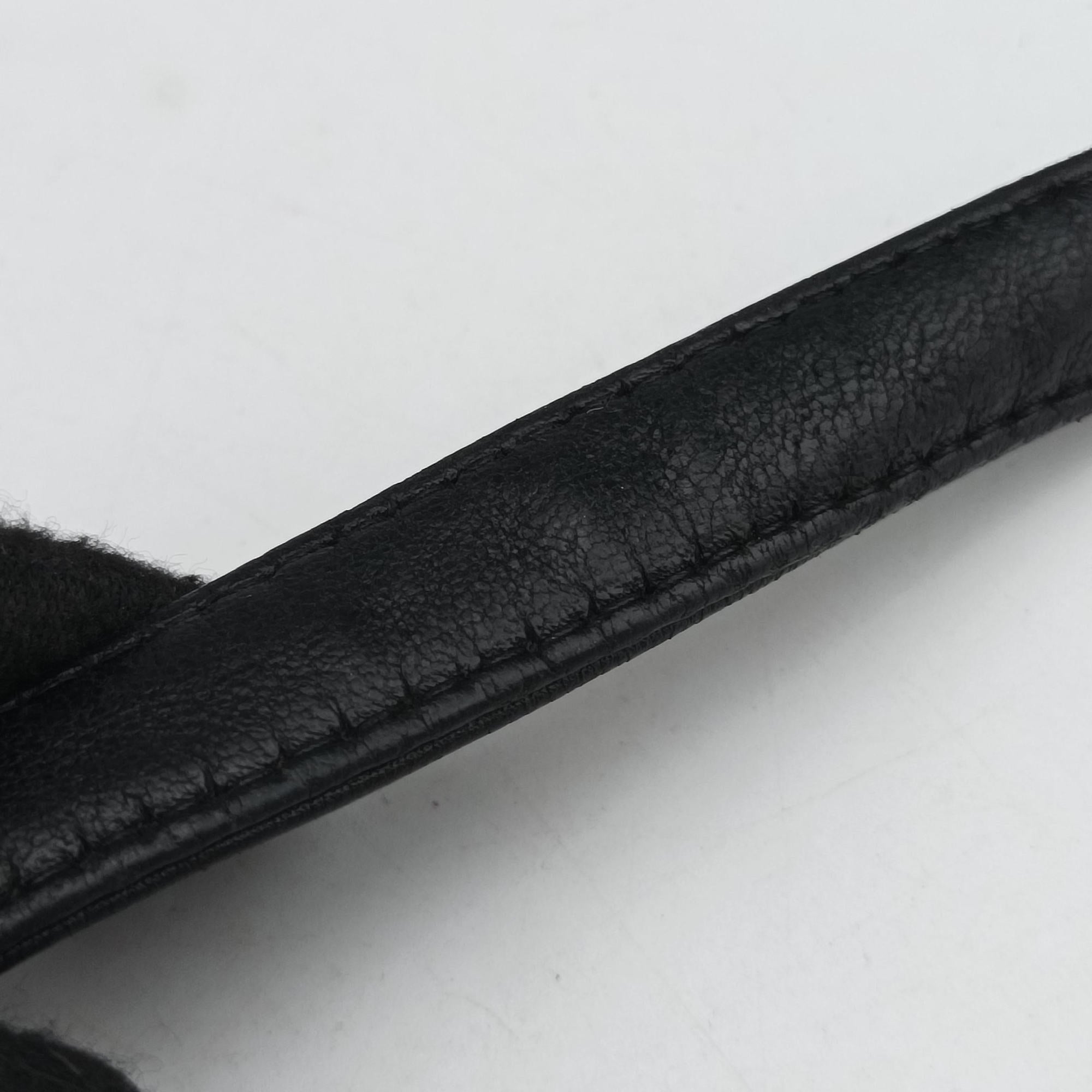 Pre-owned Christian Dior Lady Dior Black lambskin  shoulderbag | stylenewstar