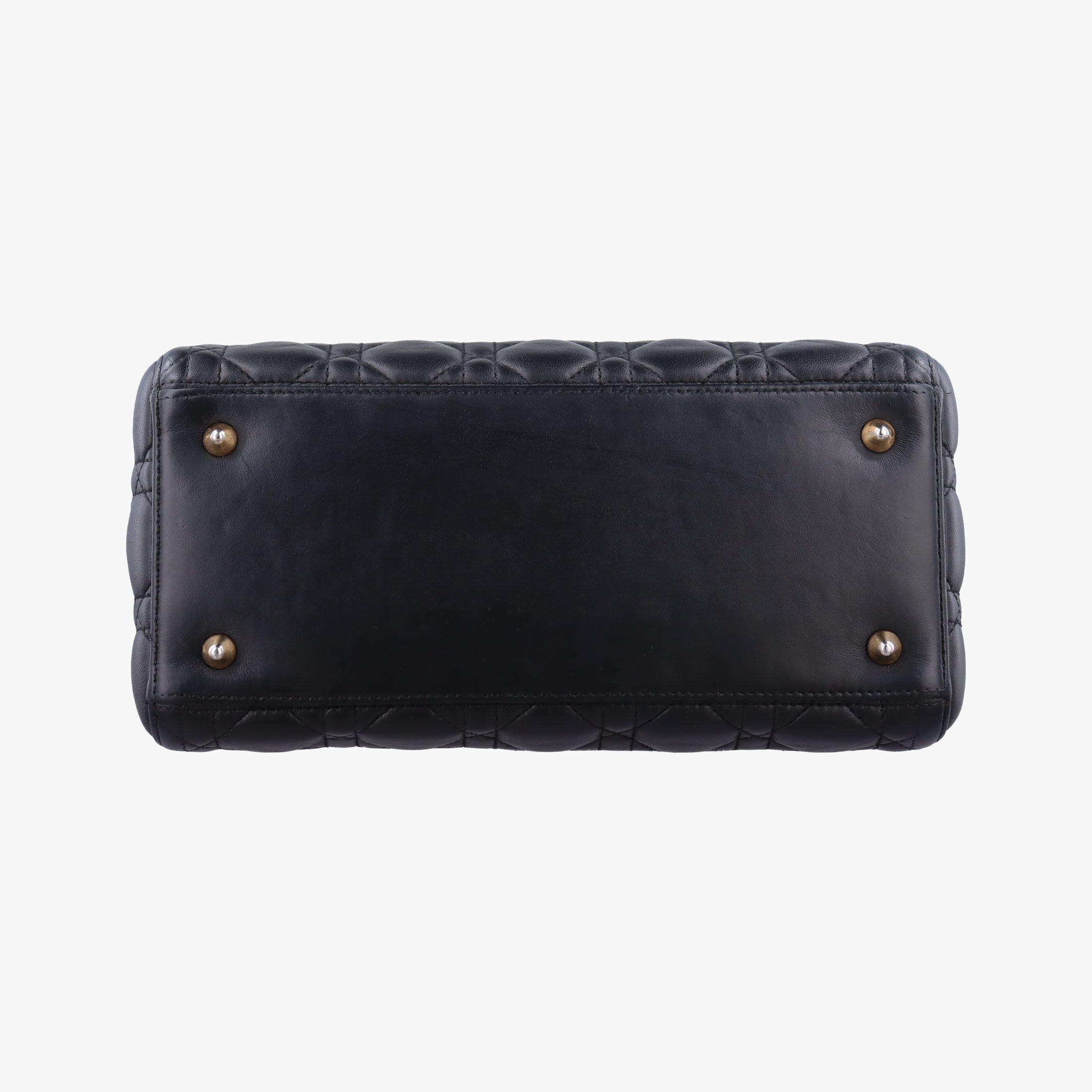 Pre-owned Christian Dior Lady Dior Black lambskin  shoulderbag | stylenewstar