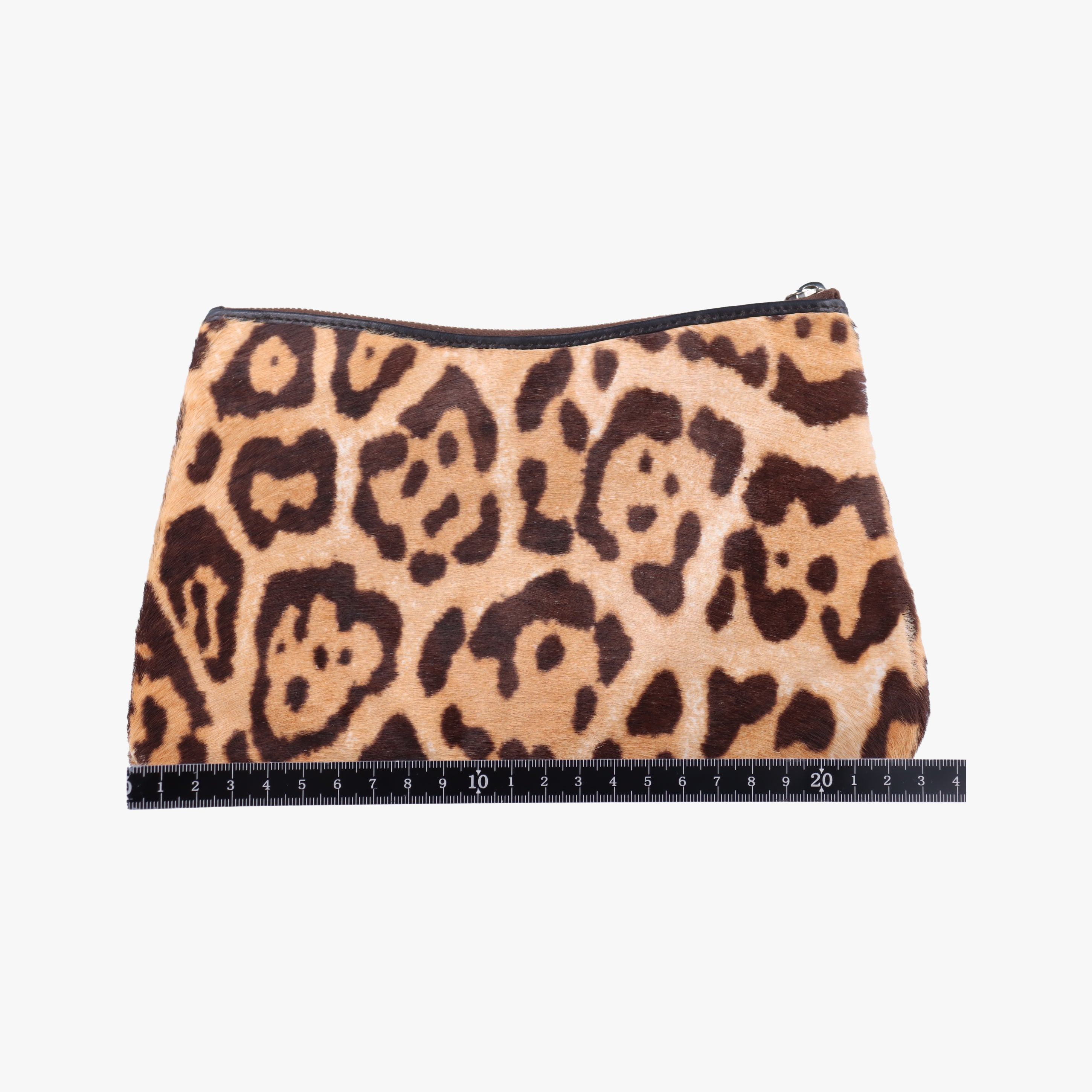 Pre-owned Christian Dior Leopard Print Jazzclub Brown×Multicolour ponyhair  clutchbag | stylenewstar