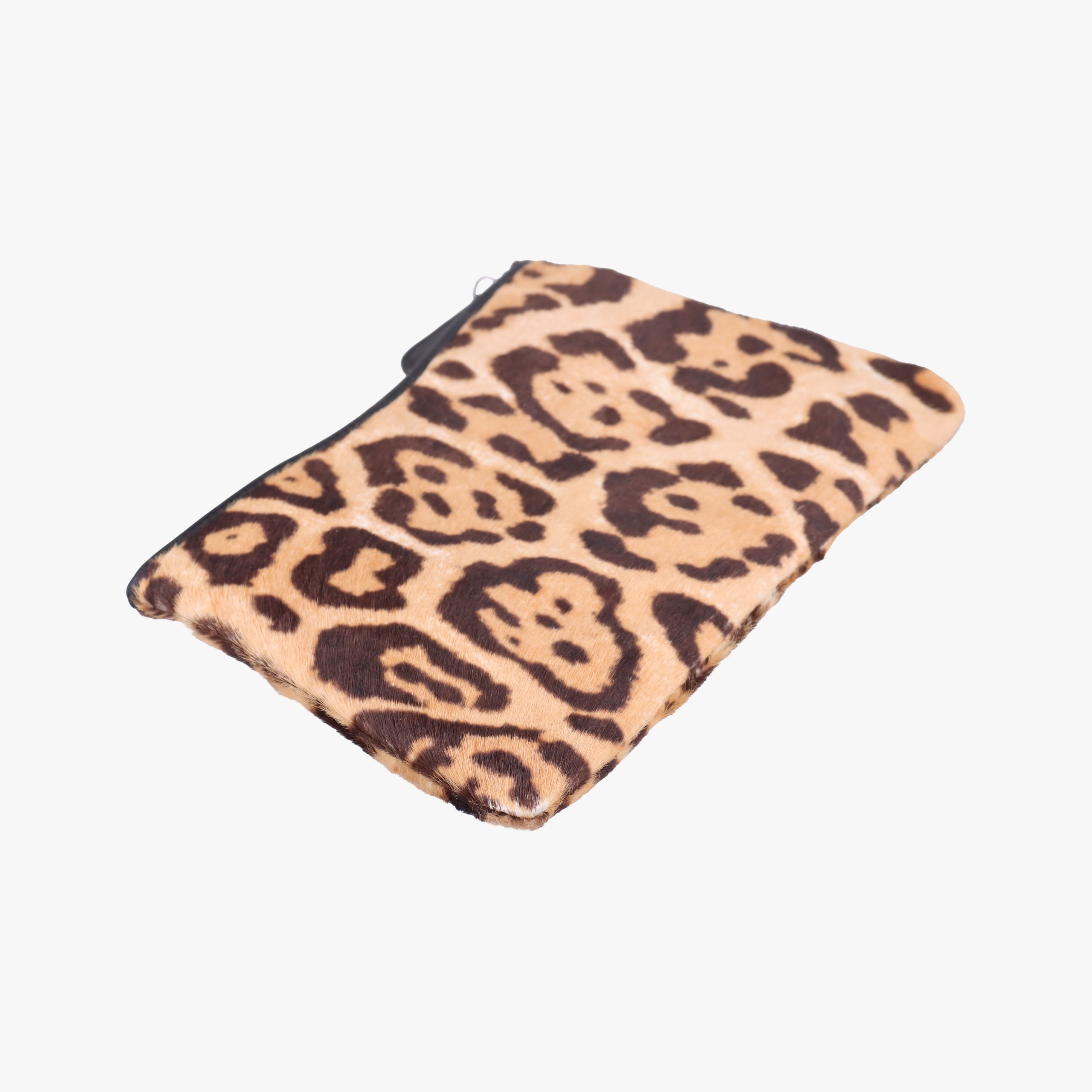 Pre-owned Christian Dior Leopard Print Jazzclub Brown×Multicolour ponyhair  clutchbag | stylenewstar