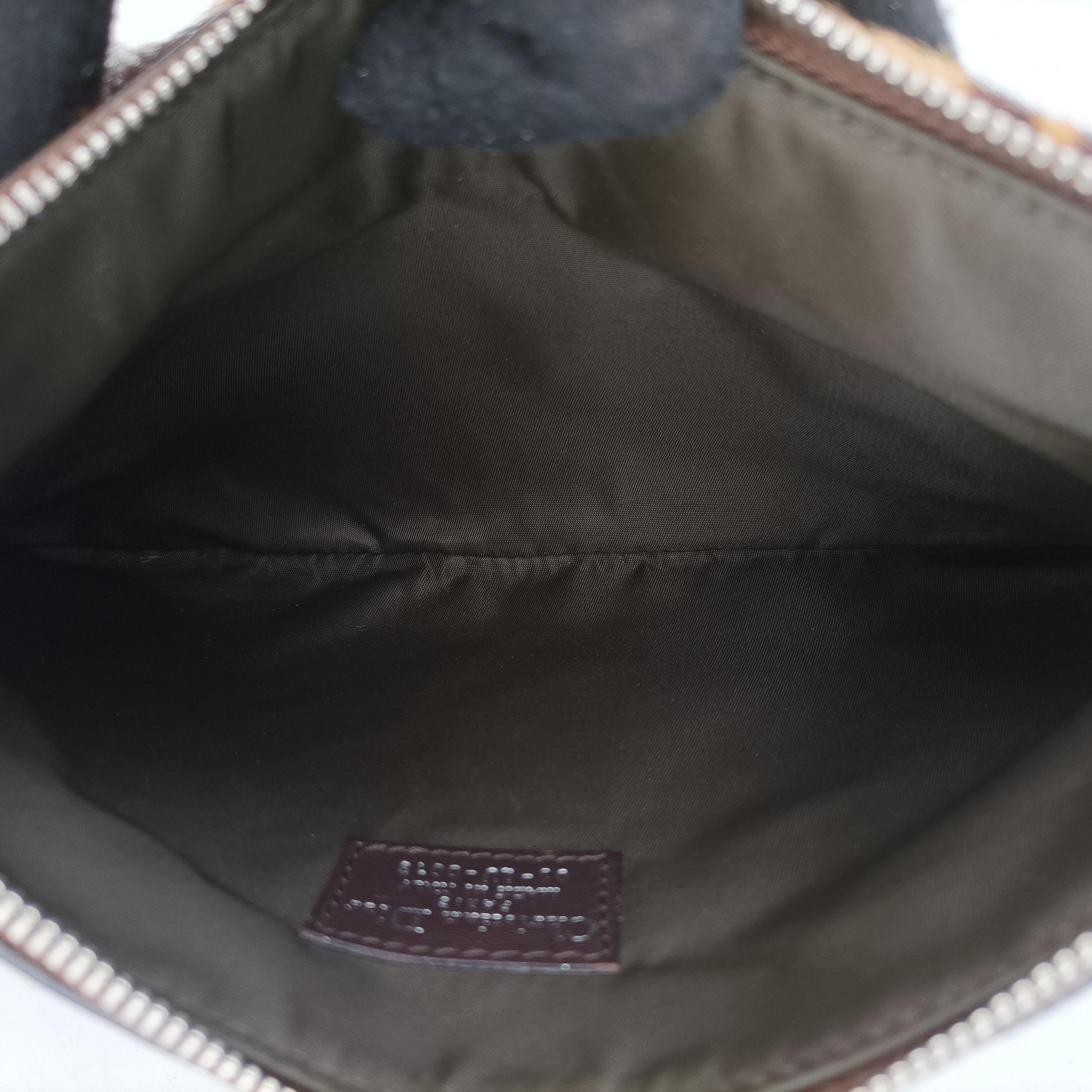 Pre-owned Christian Dior Leopard Print Jazzclub Brown×Multicolour ponyhair  clutchbag | stylenewstar