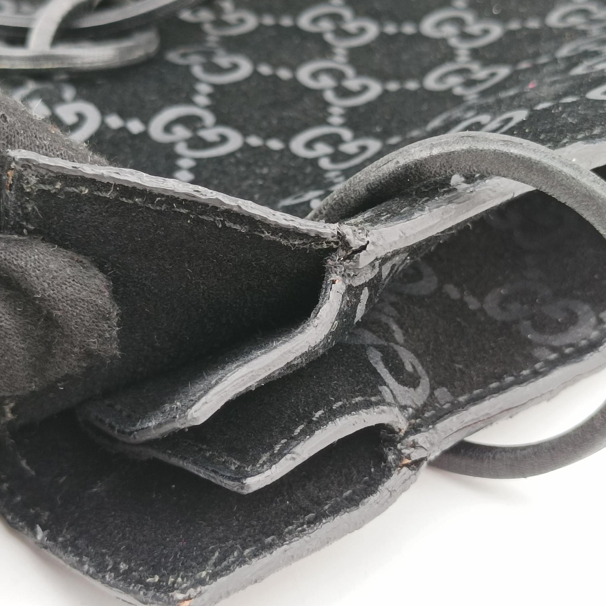 Pre-owned Gucci GG Suede Tote Black Suede 002.10 shoulderbag | stylenewstar