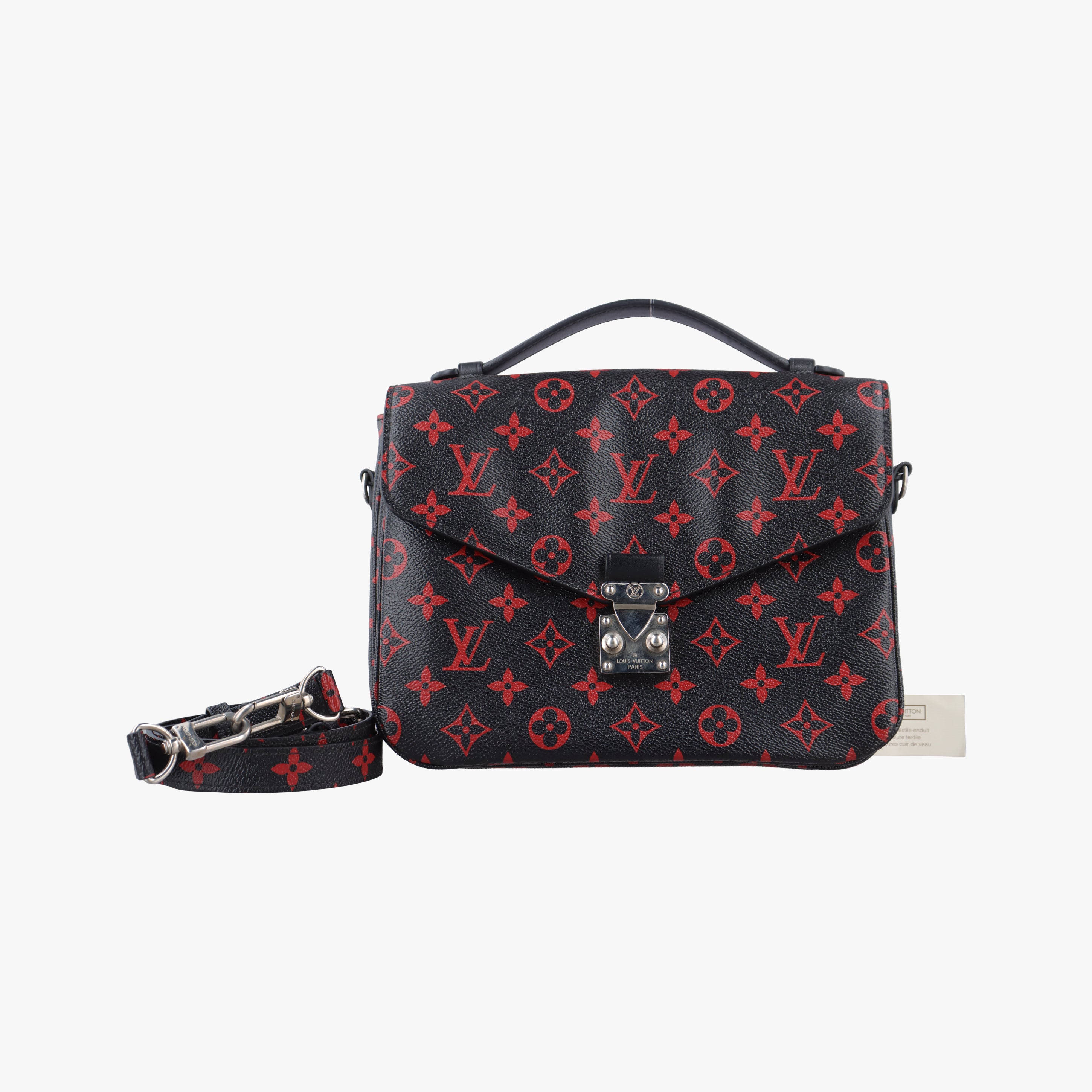 Secondhand Louis Vuitton Pochette Metis MM Noir×ROUGE Monogram Infrarouge M41462 shoulderbag | stylenewstar
