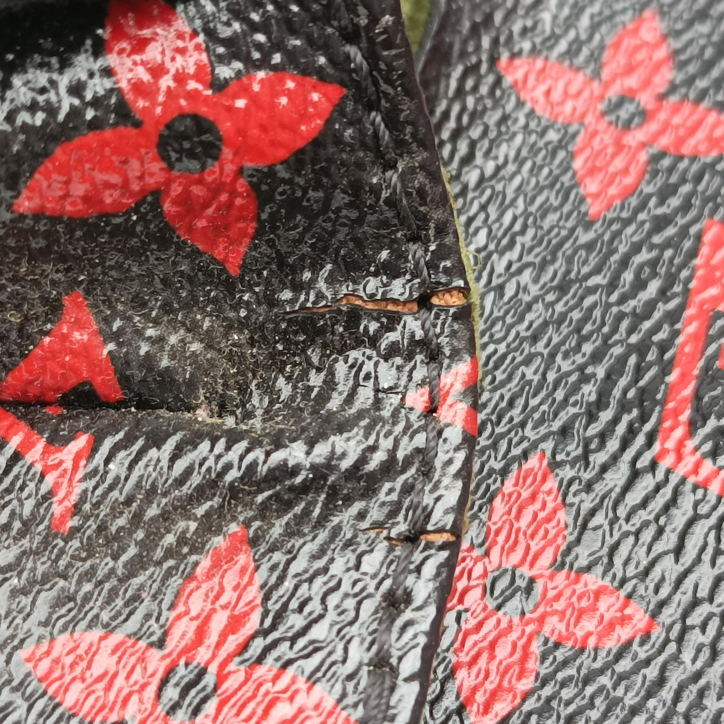 Secondhand Louis Vuitton Pochette Metis MM Noir×ROUGE Monogram Infrarouge M41462 shoulderbag | stylenewstar