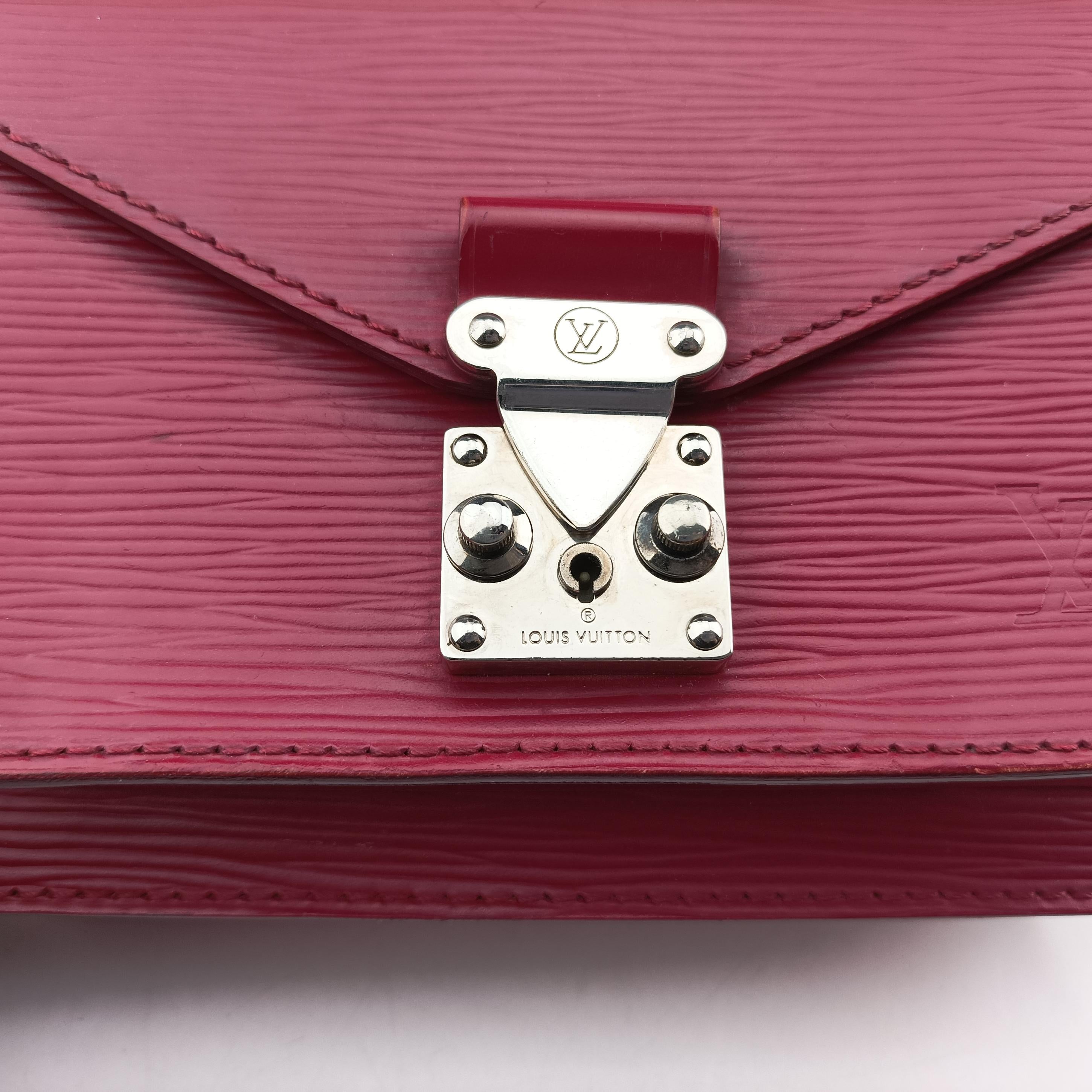 Vintage Louis Vuitton MONCEAU BB Castilian Red Epi M52127 shoulderbag | stylenewstar