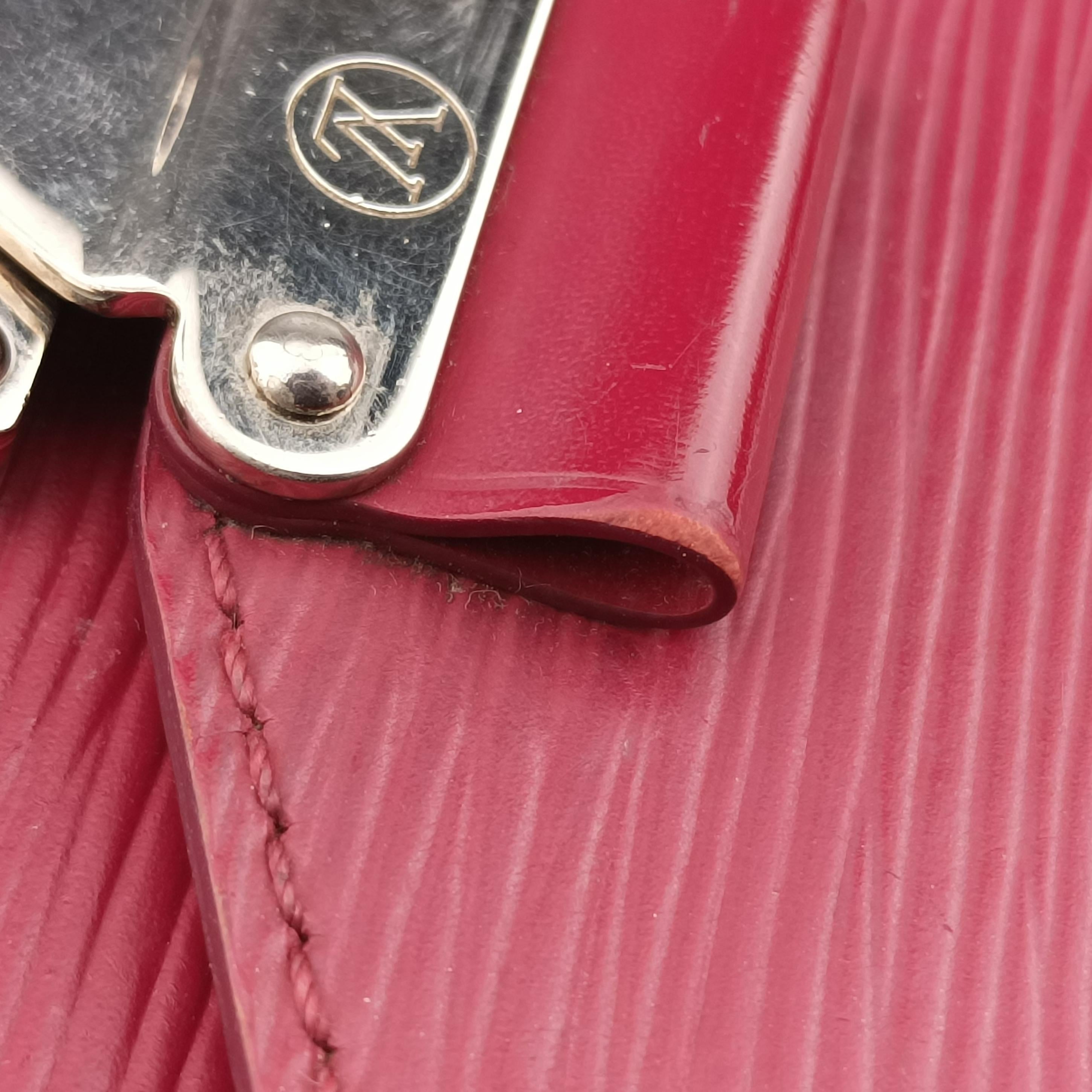 Vintage Louis Vuitton MONCEAU BB Castilian Red Epi M52127 shoulderbag | stylenewstar