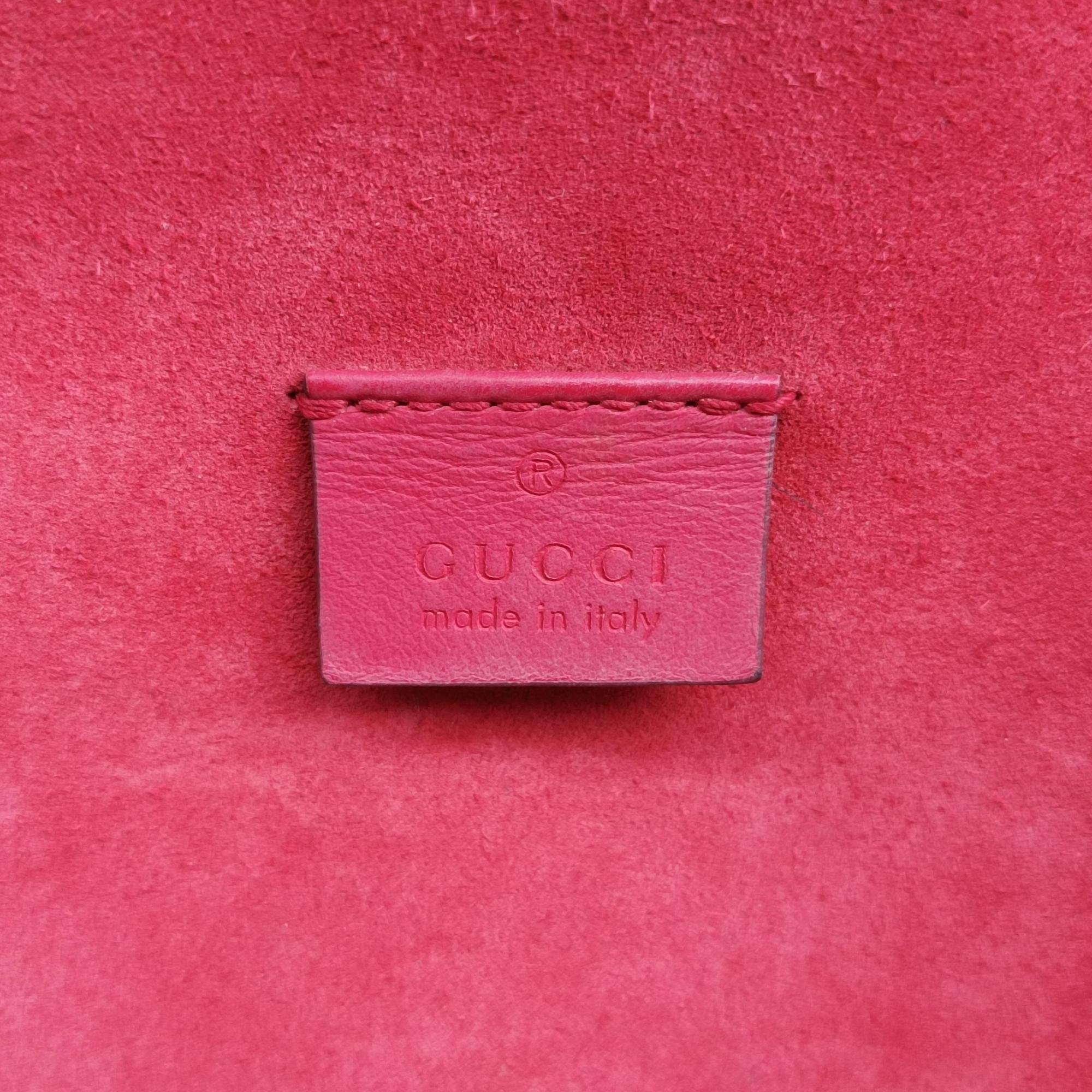 Pre-owned Gucci Dionysus beige×red PVC coated canvas×suede 400249 shoulderbag | stylenewstar