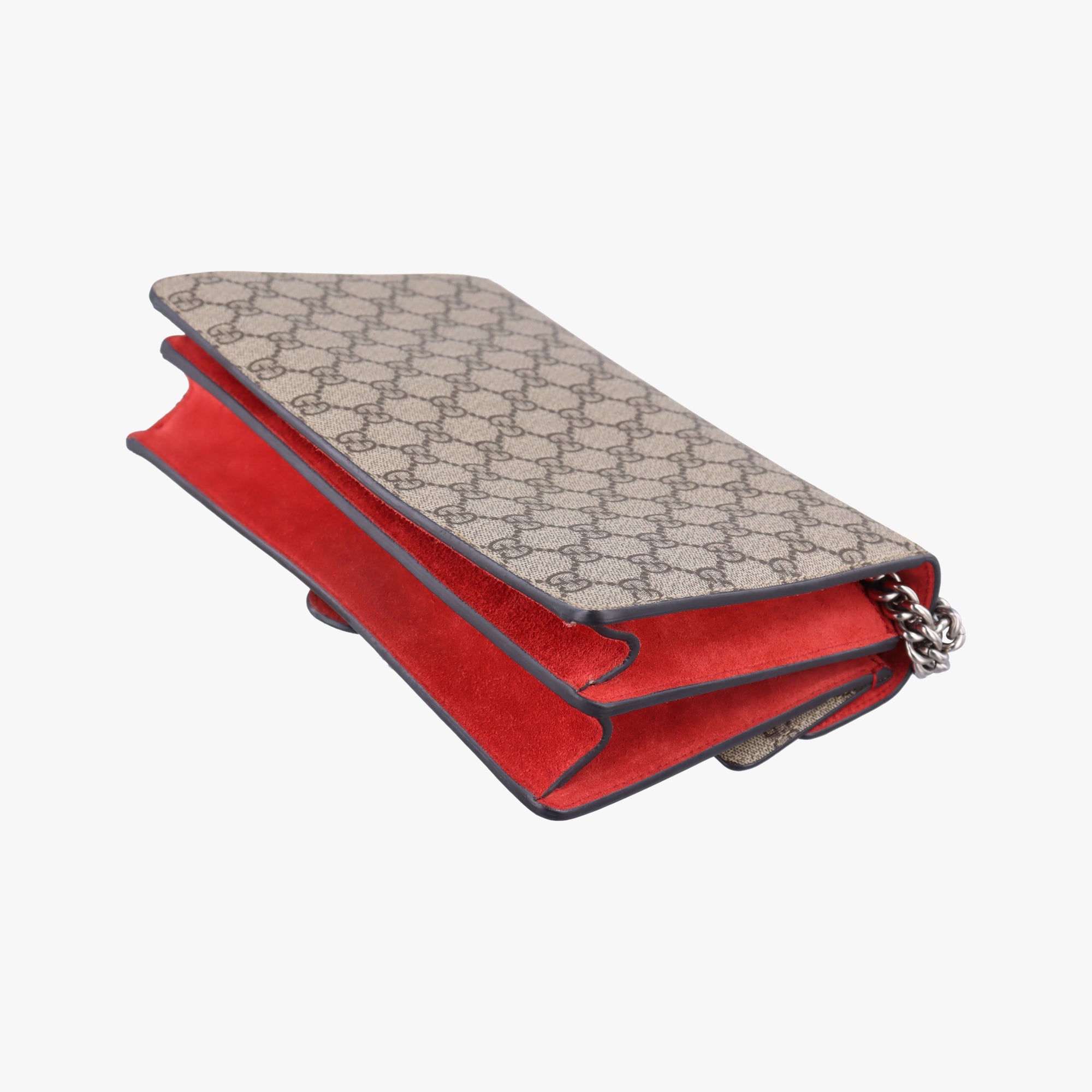 Pre-owned Gucci Dionysus beige×red PVC coated canvas×suede 400249 shoulderbag | stylenewstar