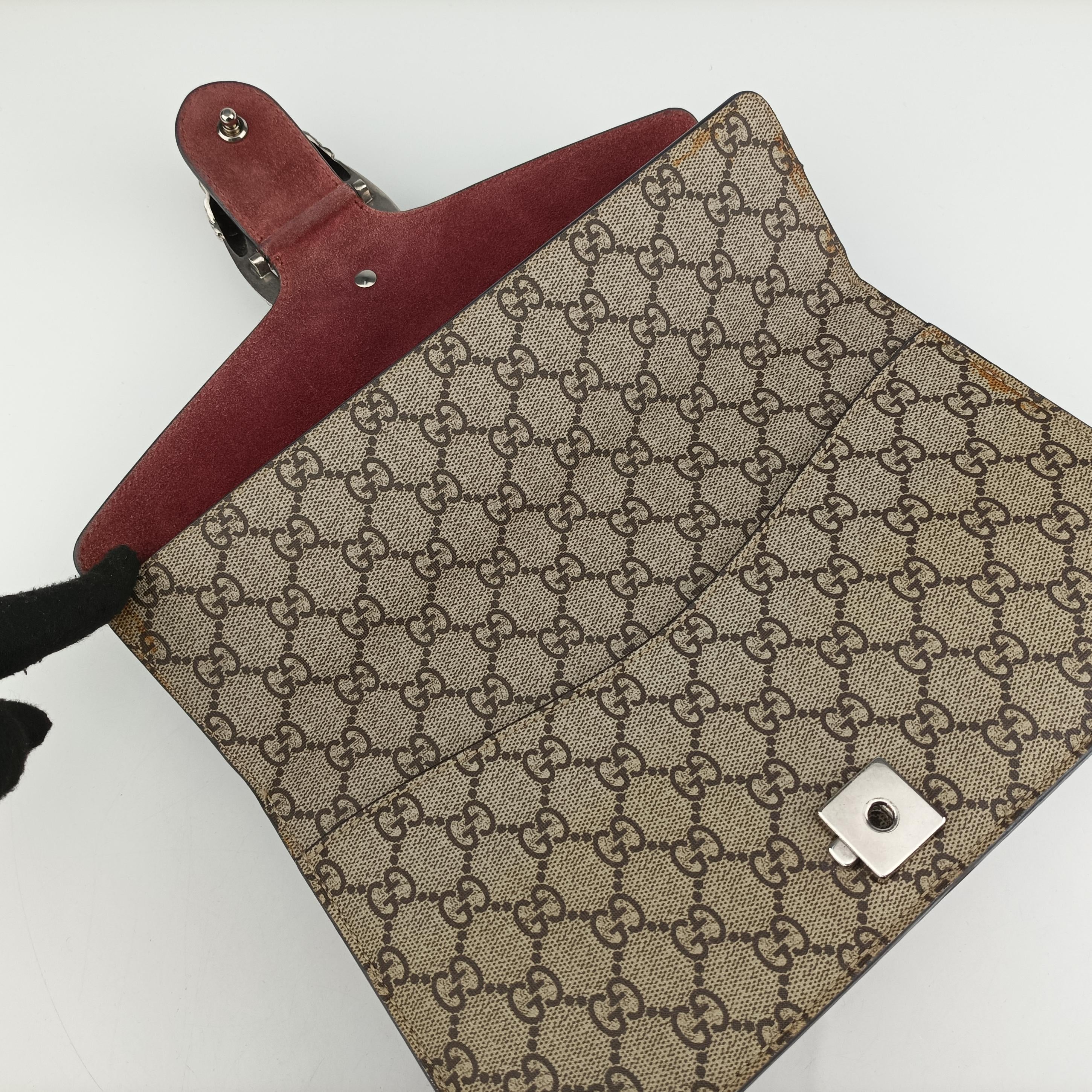 Pre-owned Gucci Dionysus beige×red×Multicolour PVC coated canvas 400249 shoulderbag | stylenewstar