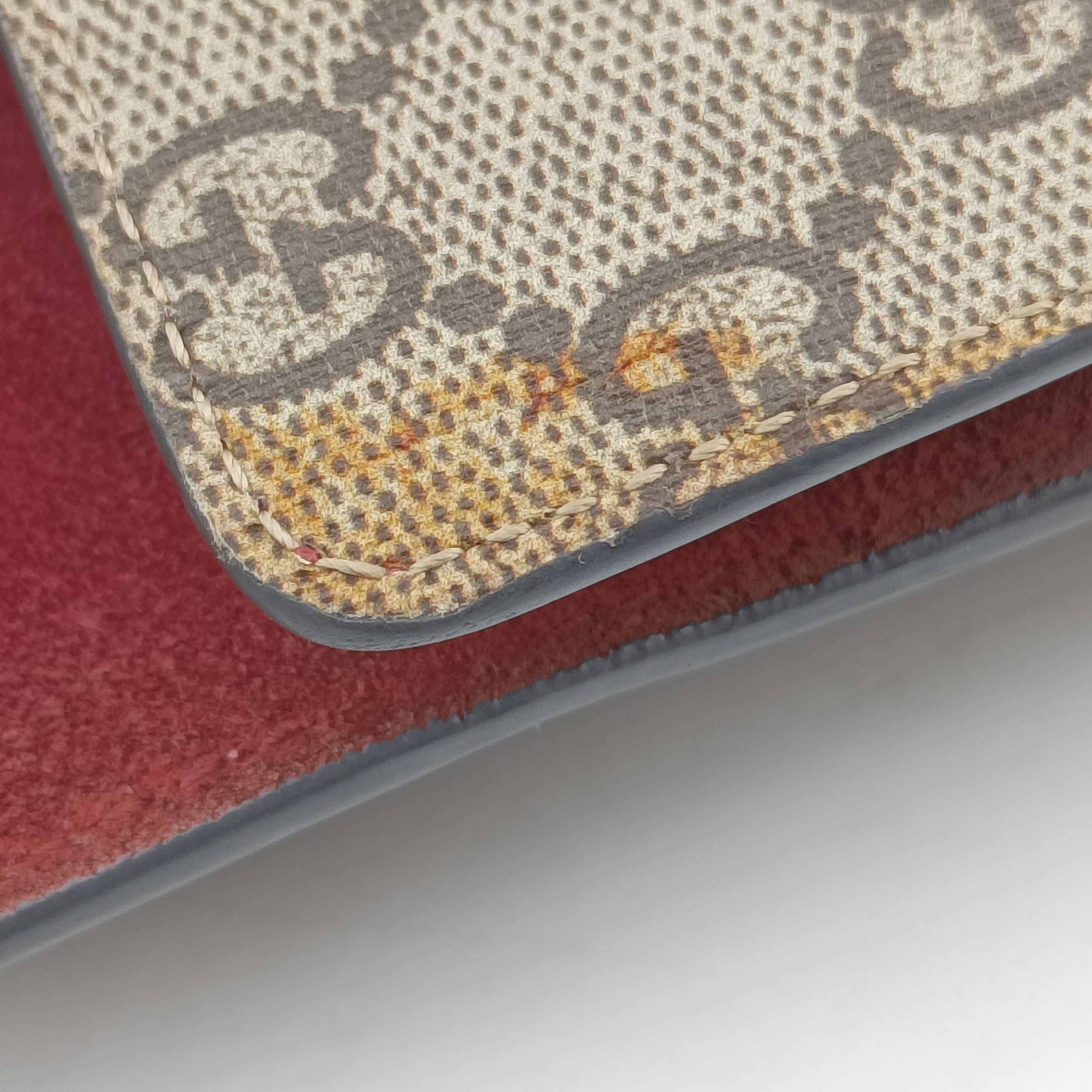 Pre-owned Gucci Dionysus beige×red×Multicolour PVC coated canvas 400249 shoulderbag | stylenewstar
