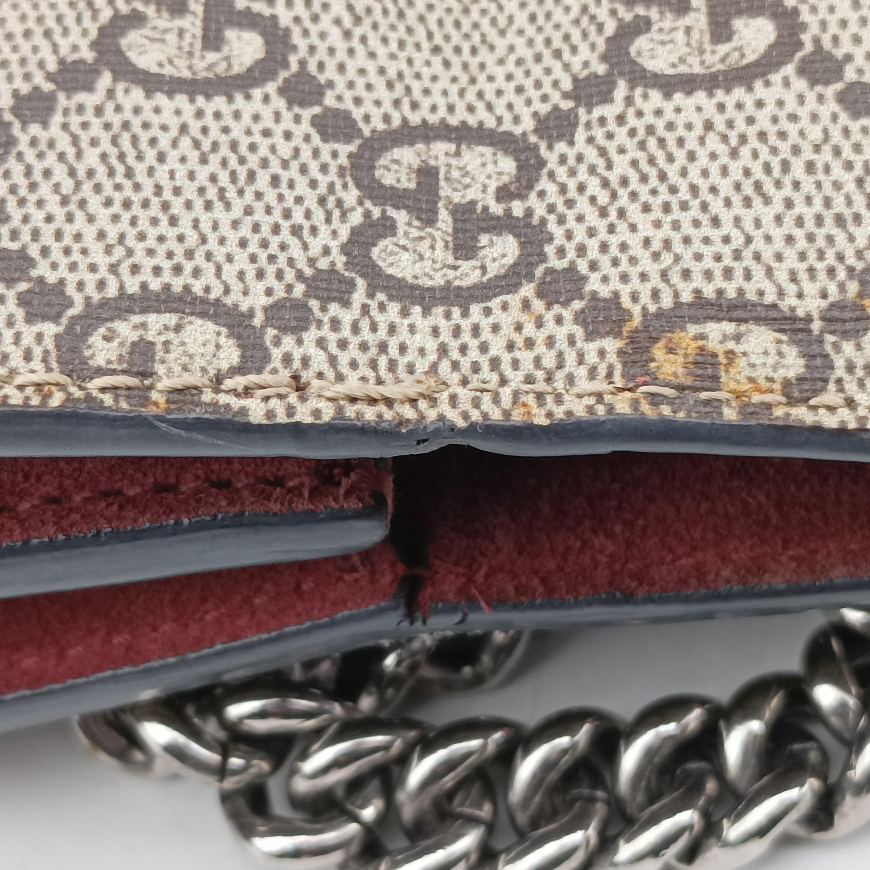 Pre-owned Gucci Dionysus beige×red×Multicolour PVC coated canvas 400249 shoulderbag | stylenewstar