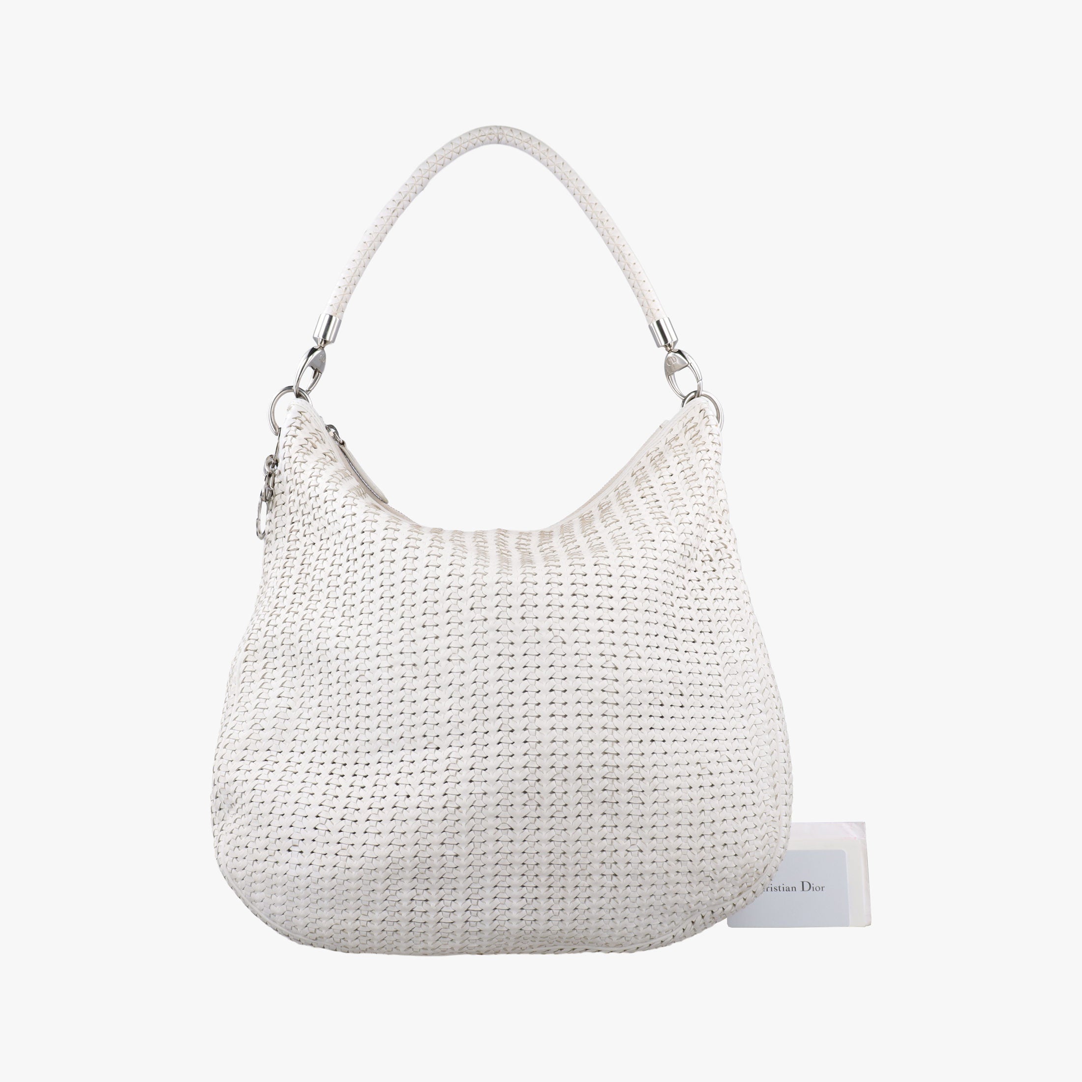 Pre-owned Christian Dior Soft lady dior hobo White lambskin  handbag | stylenewstar