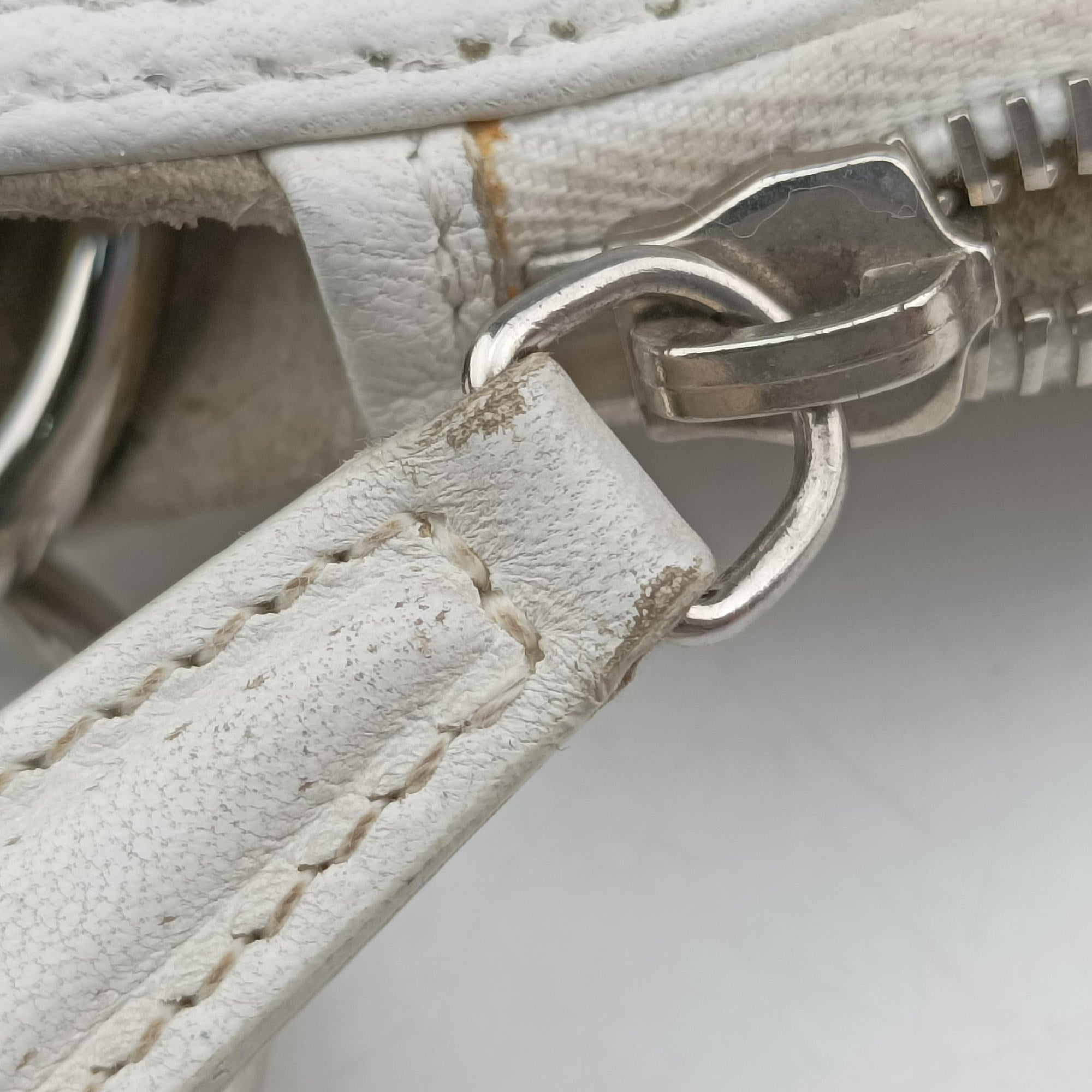 Pre-owned Christian Dior Soft lady dior hobo White lambskin  handbag | stylenewstar