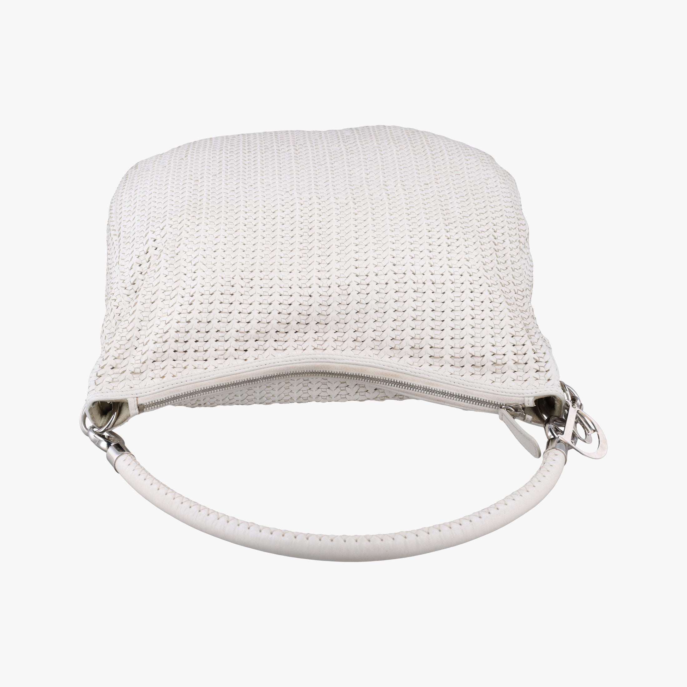 Pre-owned Christian Dior Soft lady dior hobo White lambskin  handbag | stylenewstar