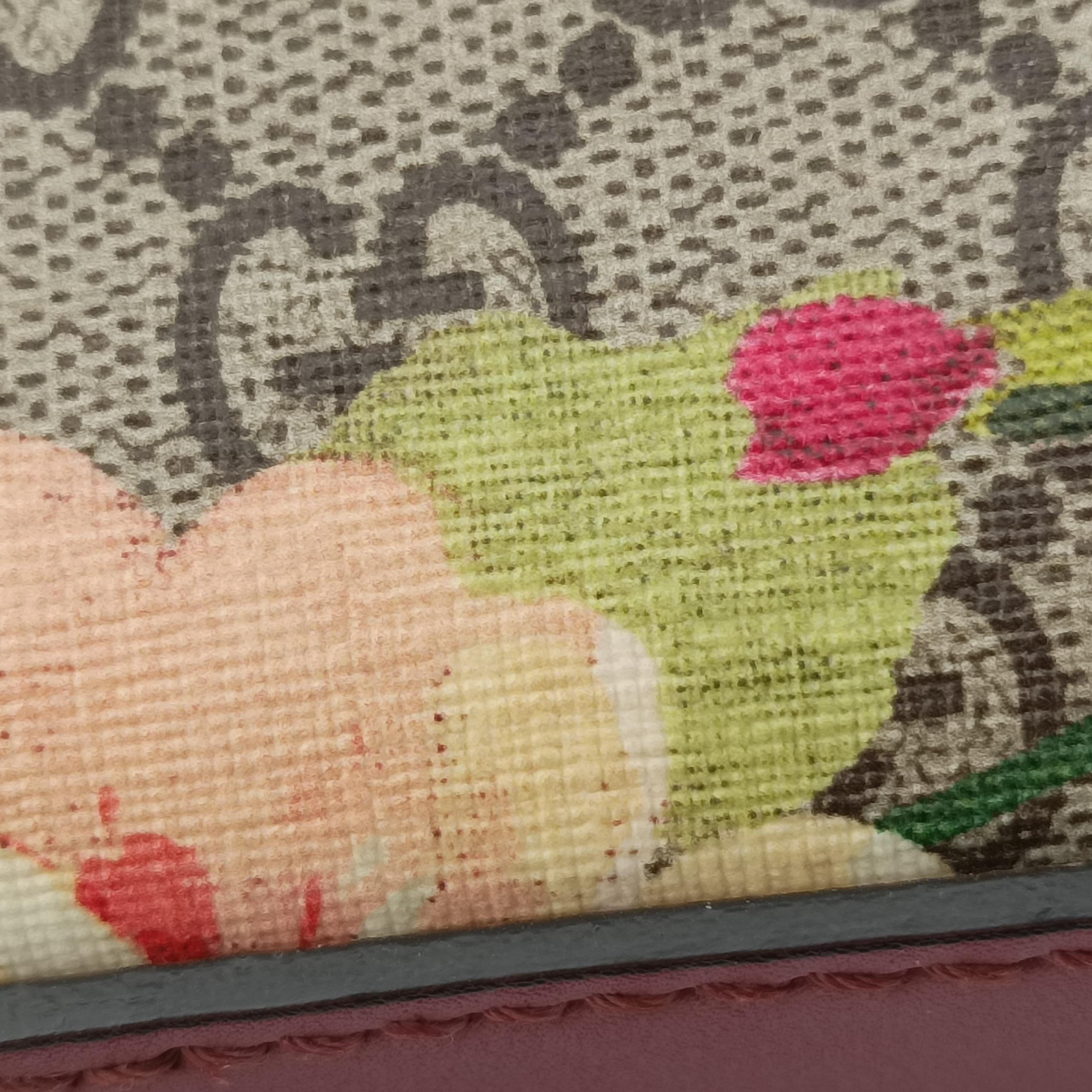 Pre-owned Gucci GG Supreme Blooms beige×Multicolour PVC coated canvas 409535 shoulderbag | stylenewstar