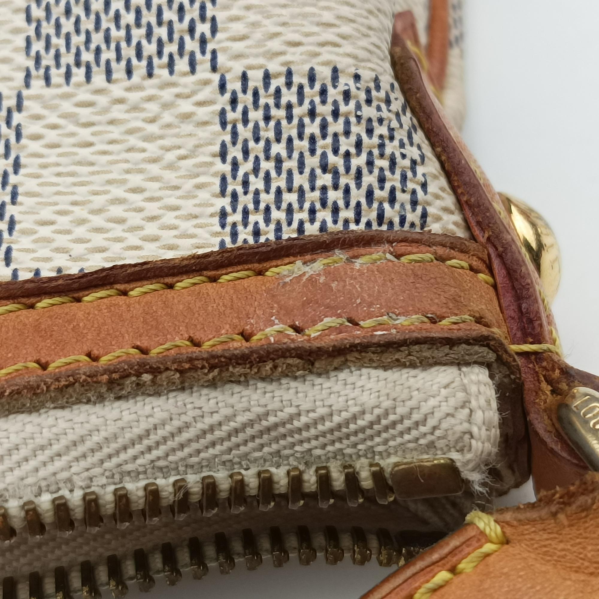 Pre-owned Louis Vuitton SIRACUSA MM AZUR Damier Canvas N41112 shoulderbag | stylenewstar