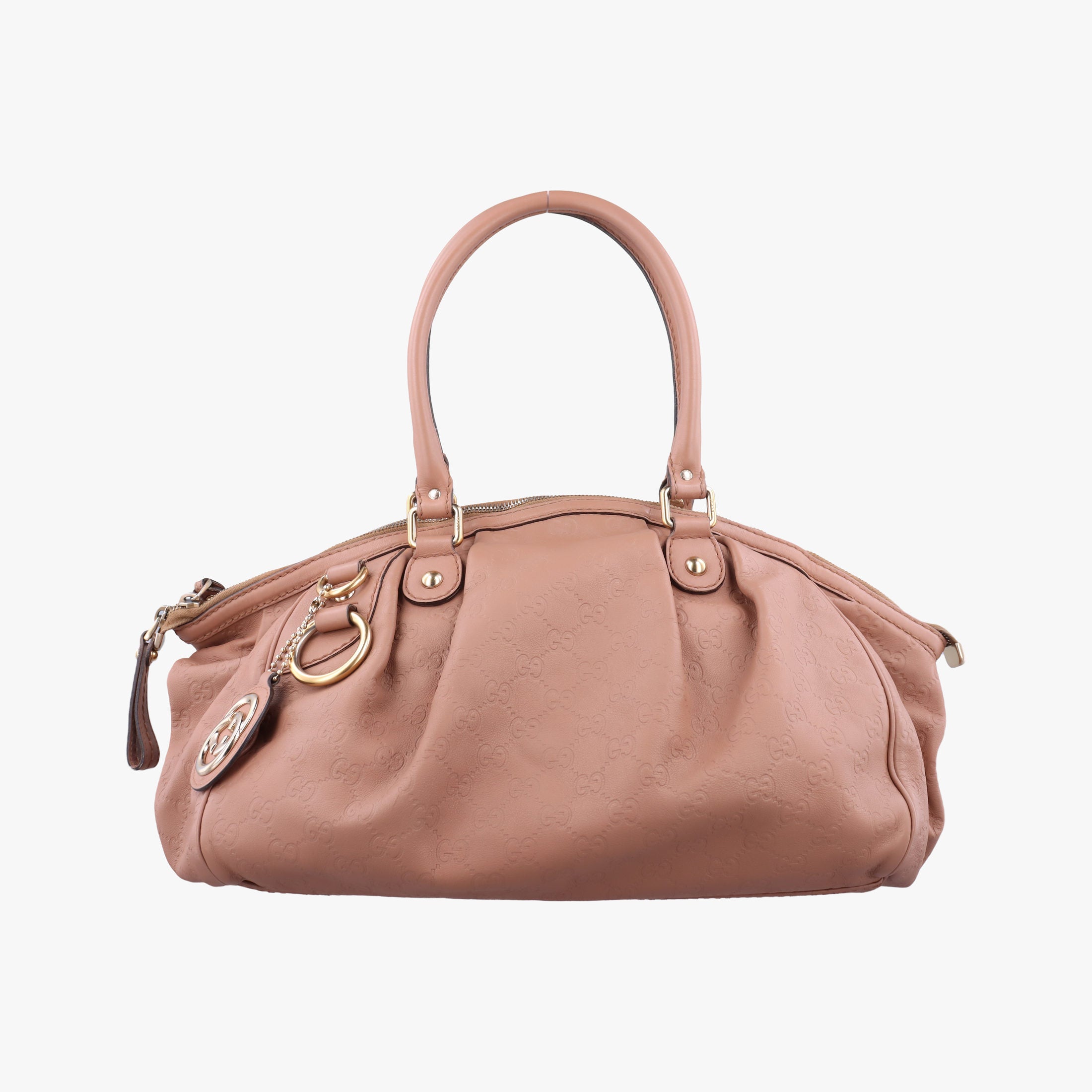 Pre-owned Gucci Sukey GUCCISSIMA Pink Leather 223974 handbag | stylenewstar