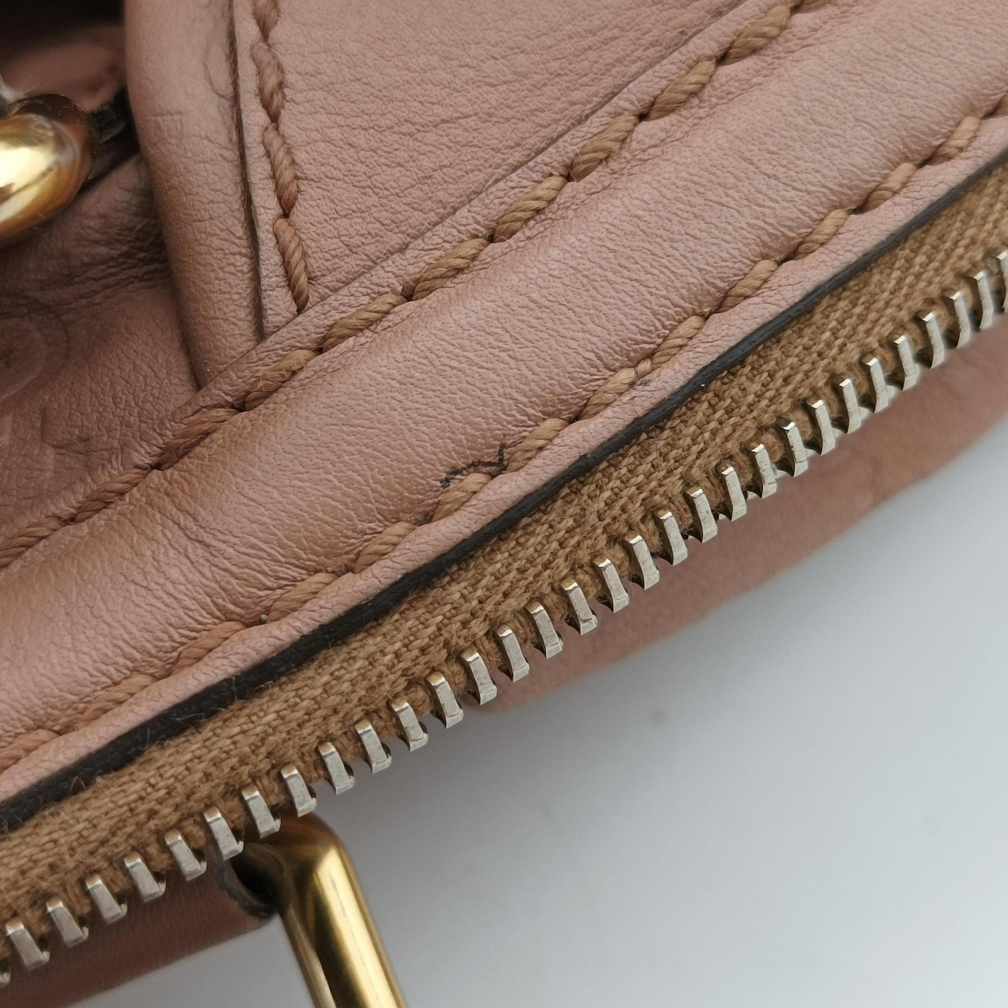 Pre-owned Gucci Sukey GUCCISSIMA Pink Leather 223974 handbag | stylenewstar