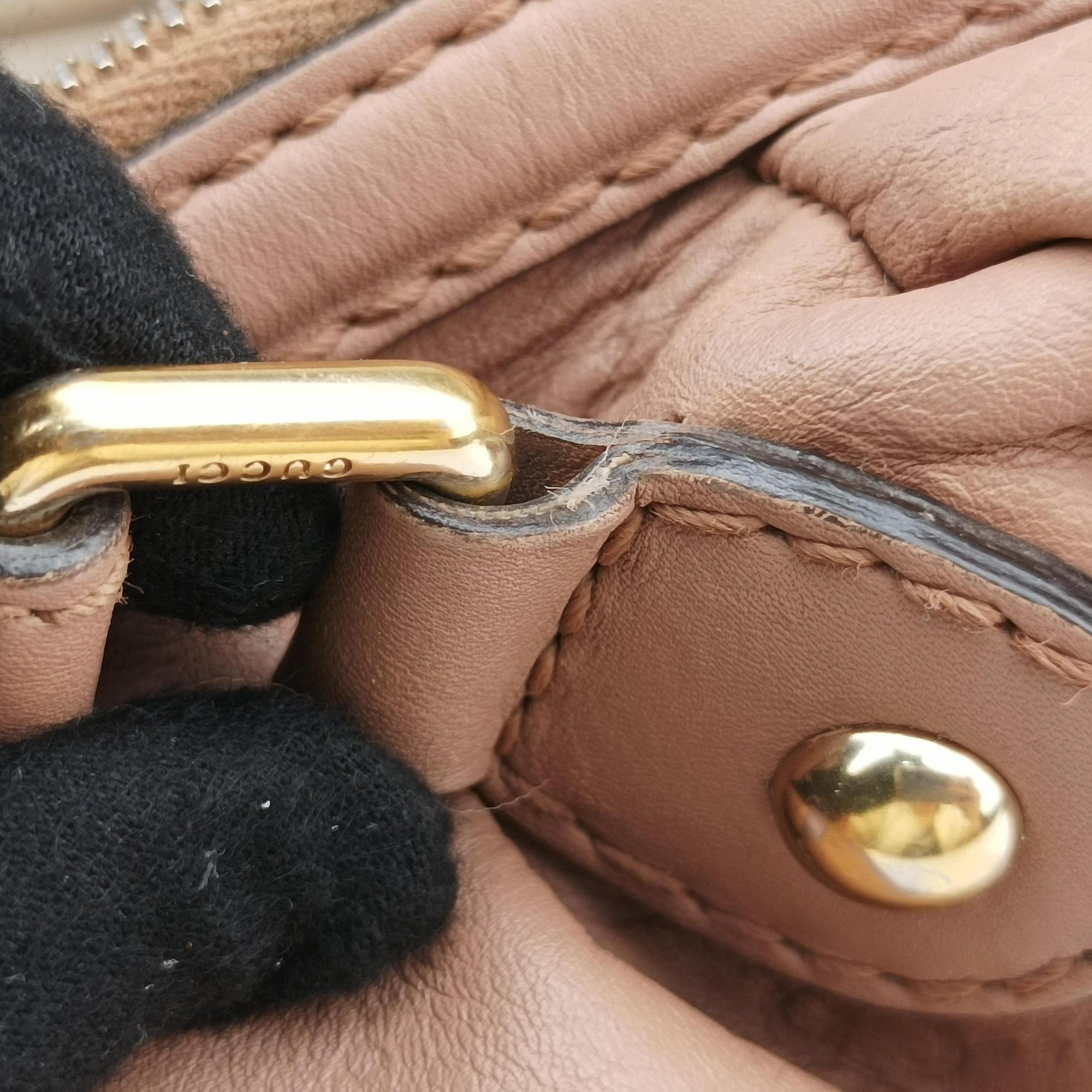 Pre-owned Gucci Sukey GUCCISSIMA Pink Leather 223974 handbag | stylenewstar