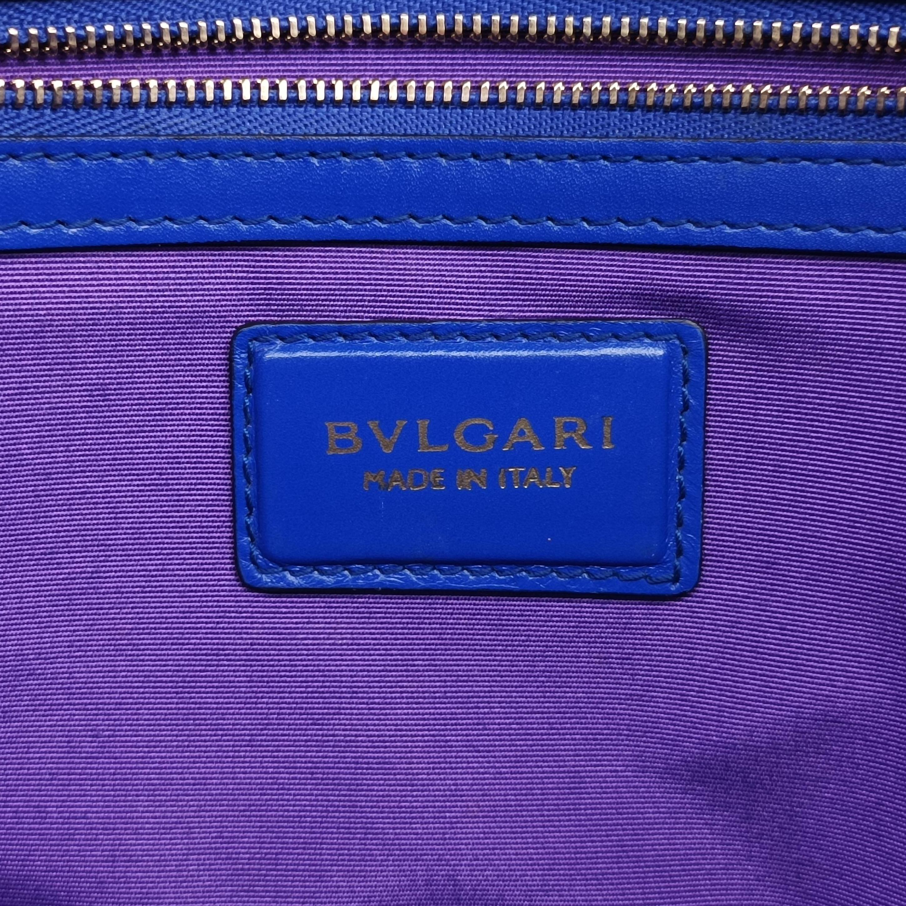 Vintage Bvlgari SERPENTI FOREVER Blue leather  shoulderbag | stylenewstar