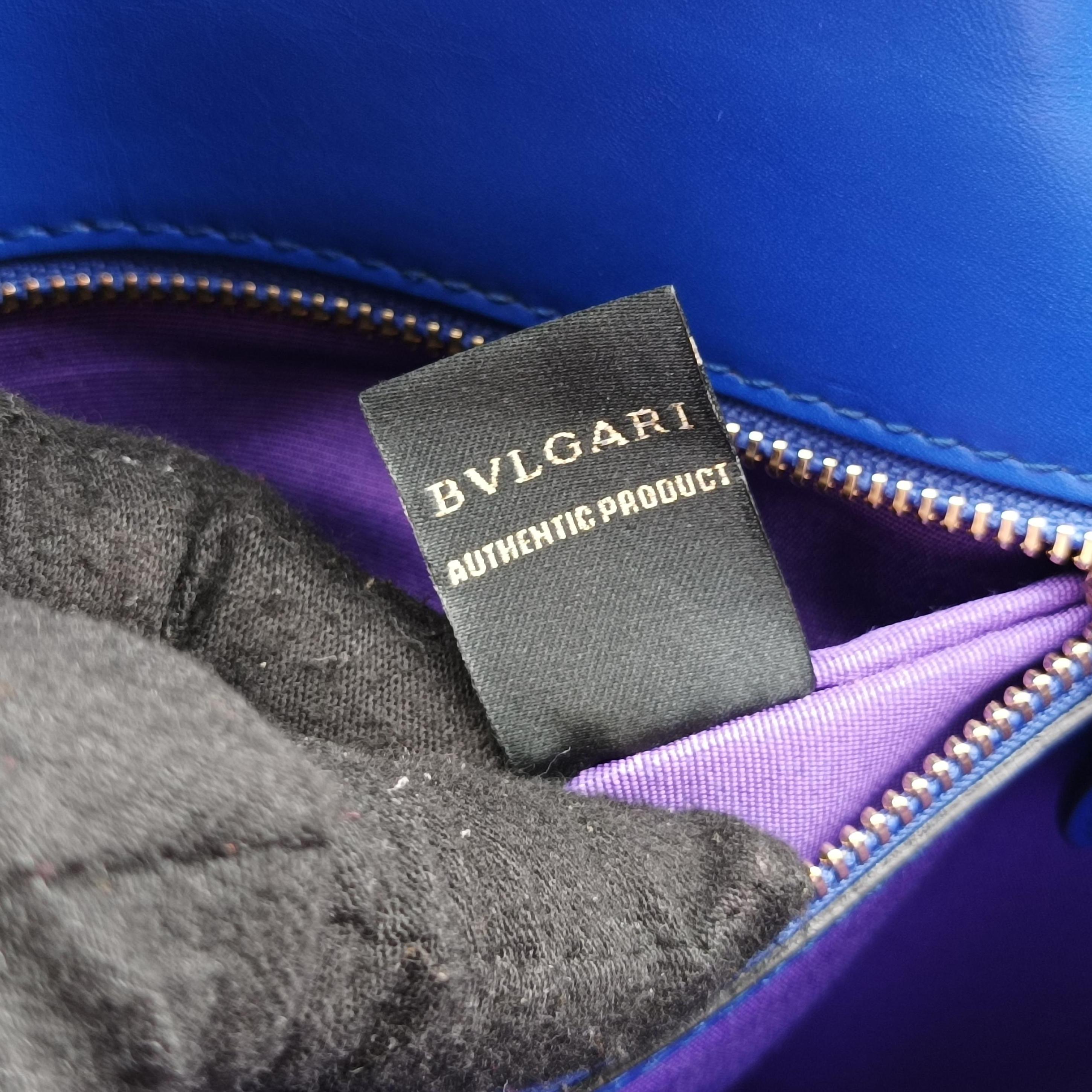 Vintage Bvlgari SERPENTI FOREVER Blue leather  shoulderbag | stylenewstar