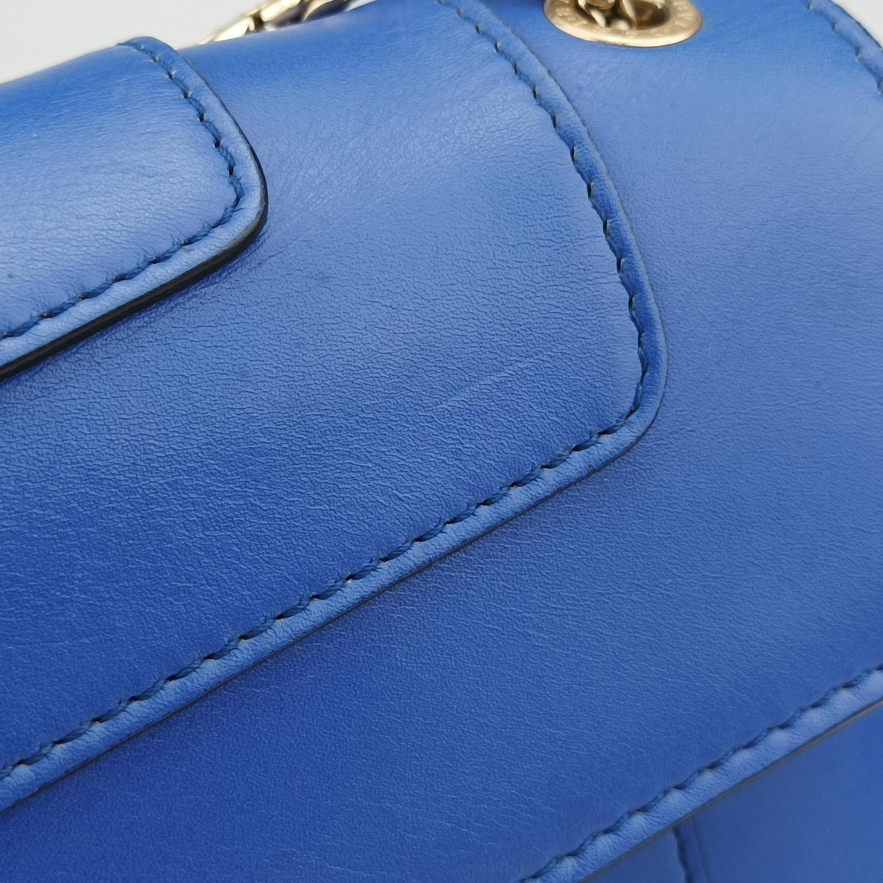 Vintage Bvlgari SERPENTI FOREVER Blue leather  shoulderbag | stylenewstar