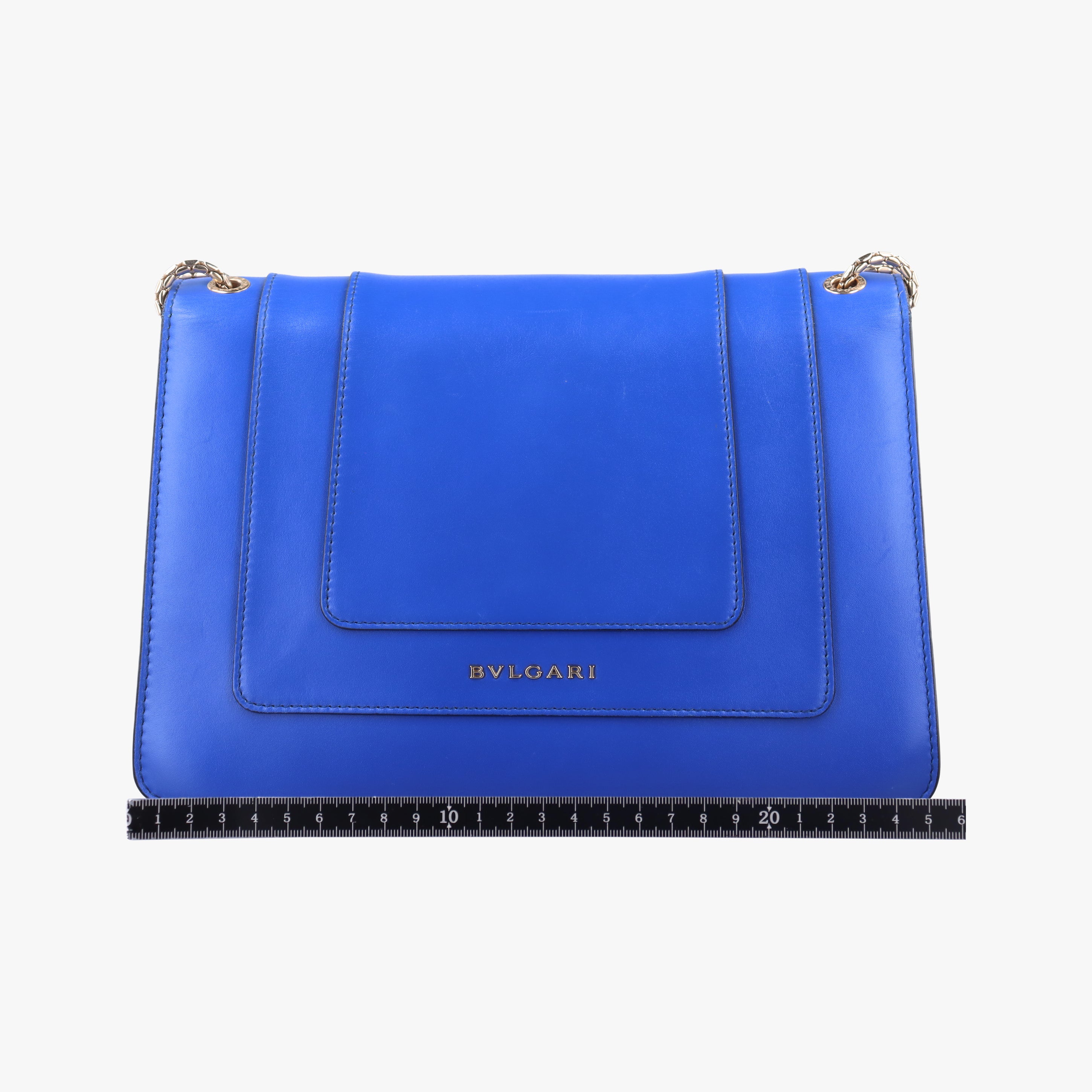 Vintage Bvlgari SERPENTI FOREVER Blue leather  shoulderbag | stylenewstar