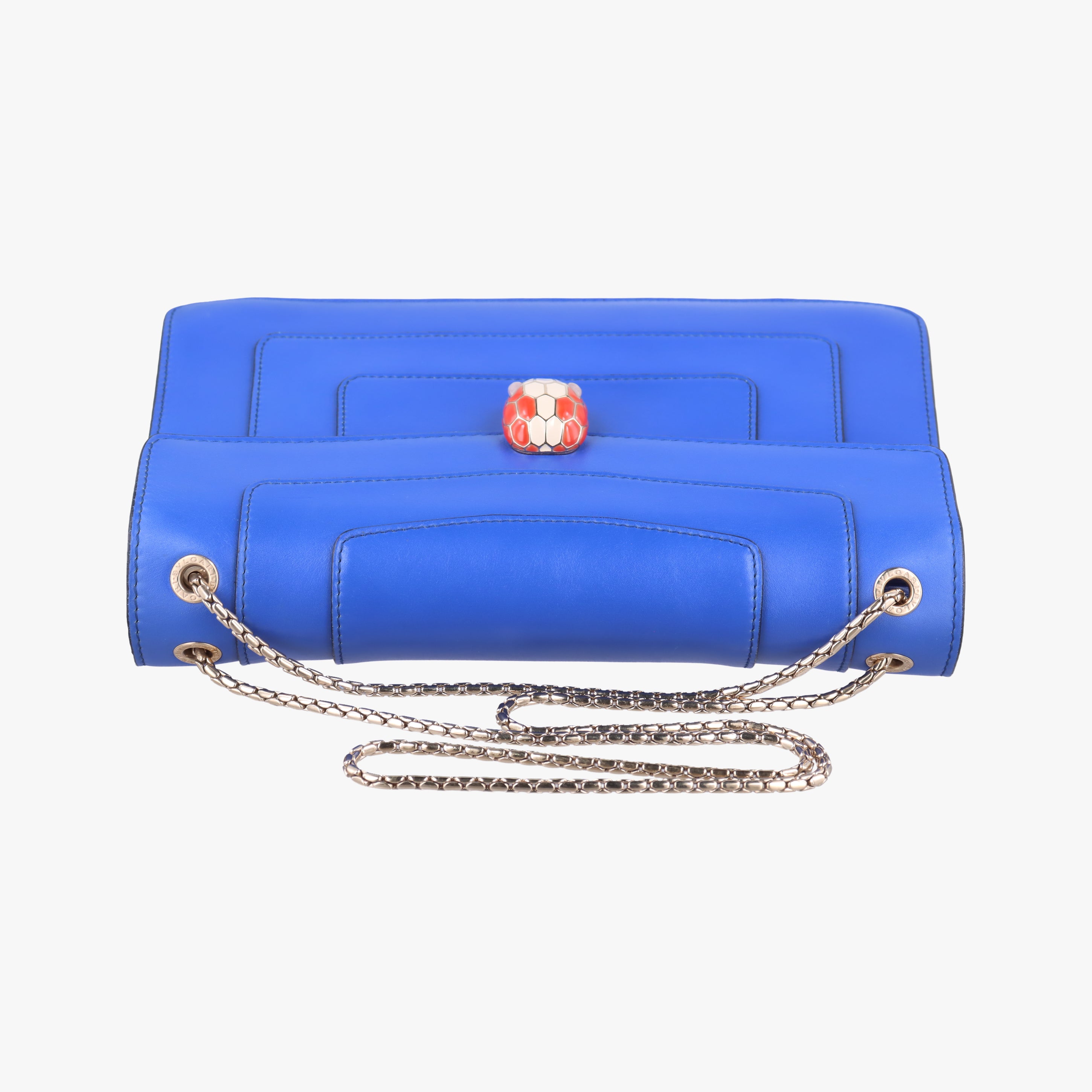 Vintage Bvlgari SERPENTI FOREVER Blue leather  shoulderbag | stylenewstar