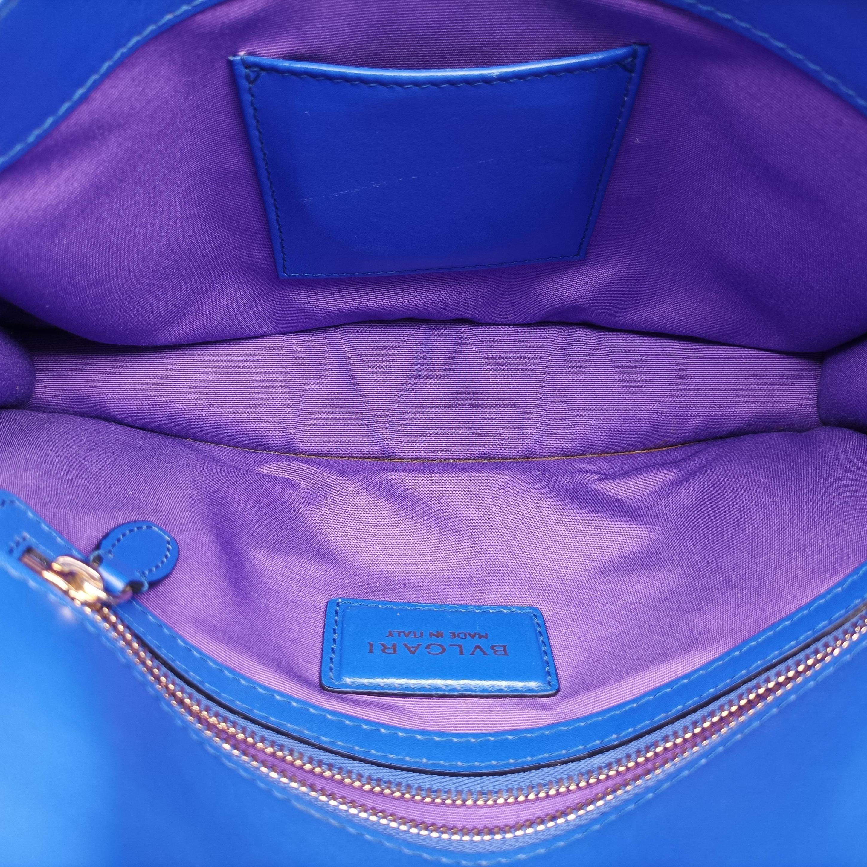Vintage Bvlgari SERPENTI FOREVER Blue leather  shoulderbag | stylenewstar