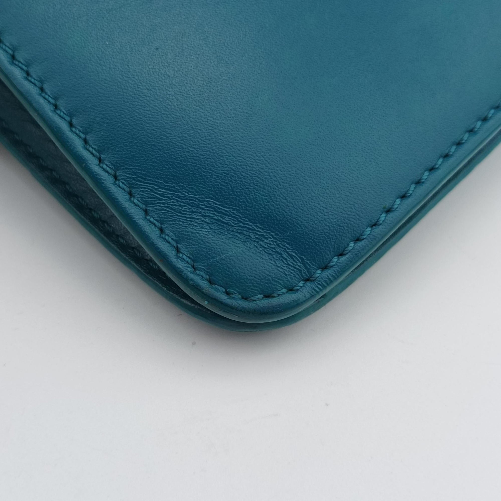 Pre-owned Bvlgari Serpenti Blue Galuchat Skin×Leather  shoulderbag | stylenewstar