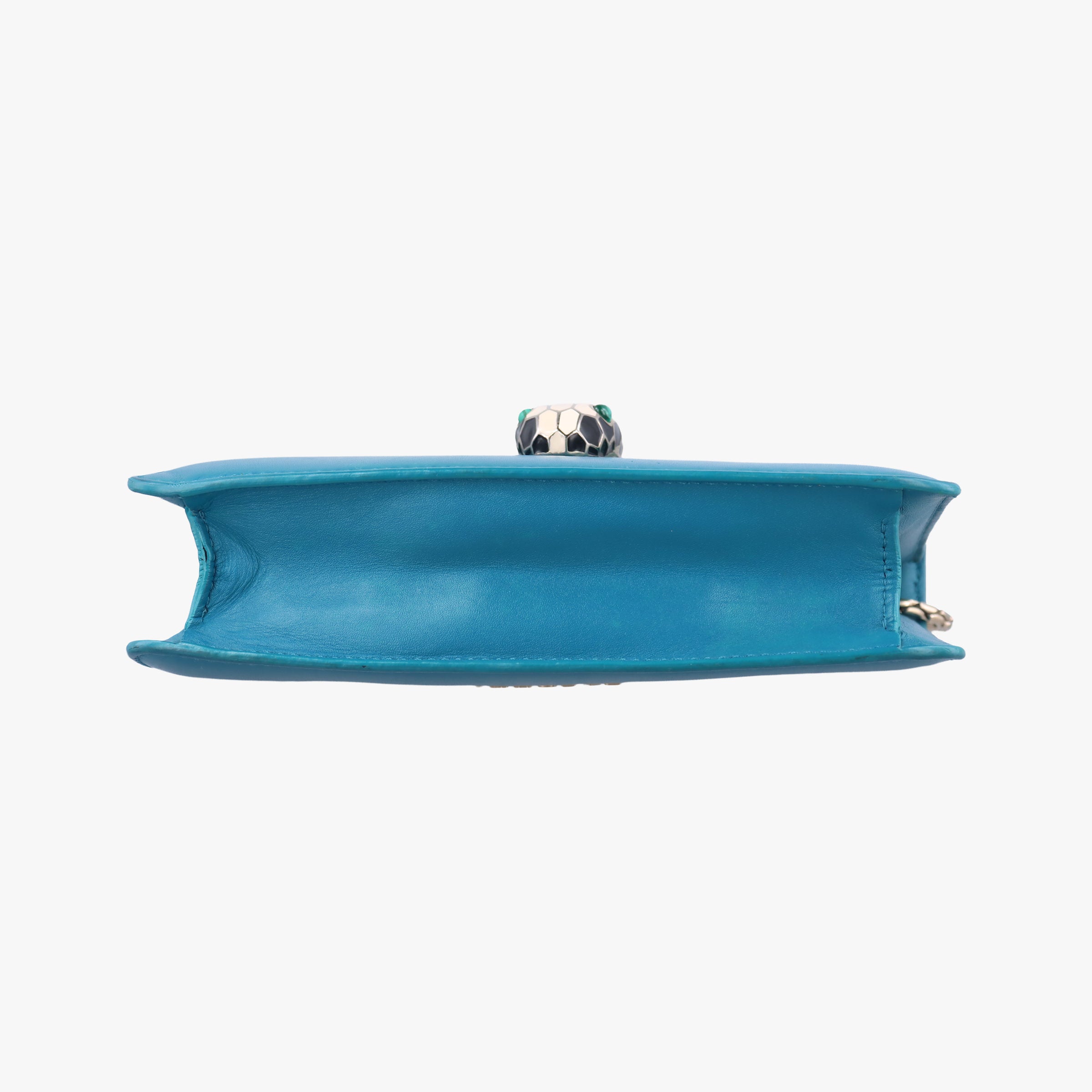 Pre-owned Bvlgari Serpenti Blue Galuchat Skin×Leather  shoulderbag | stylenewstar