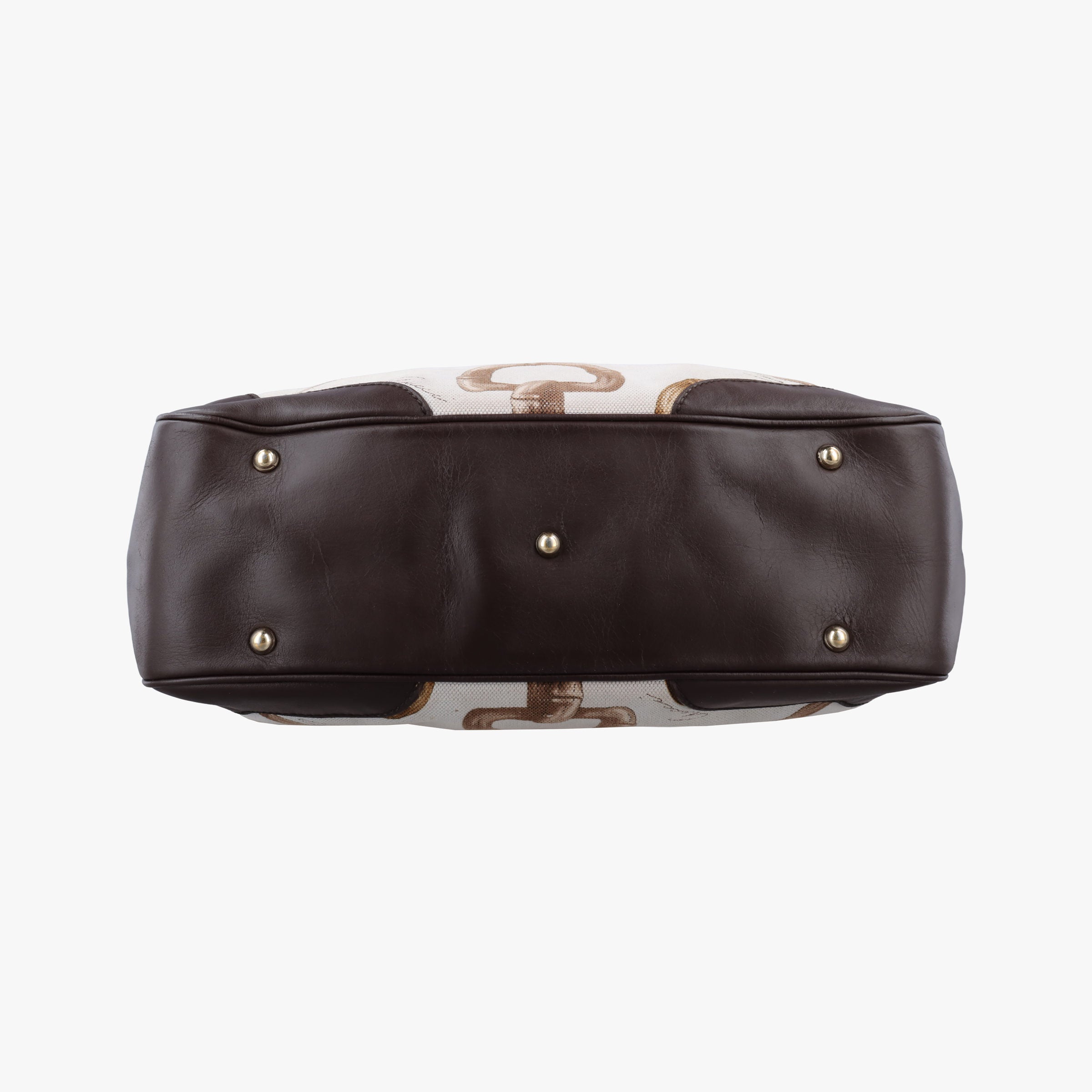 Pre-owned Gucci Horsebit Print White x Multicolor canvas×leather 154375 handbag | stylenewstar