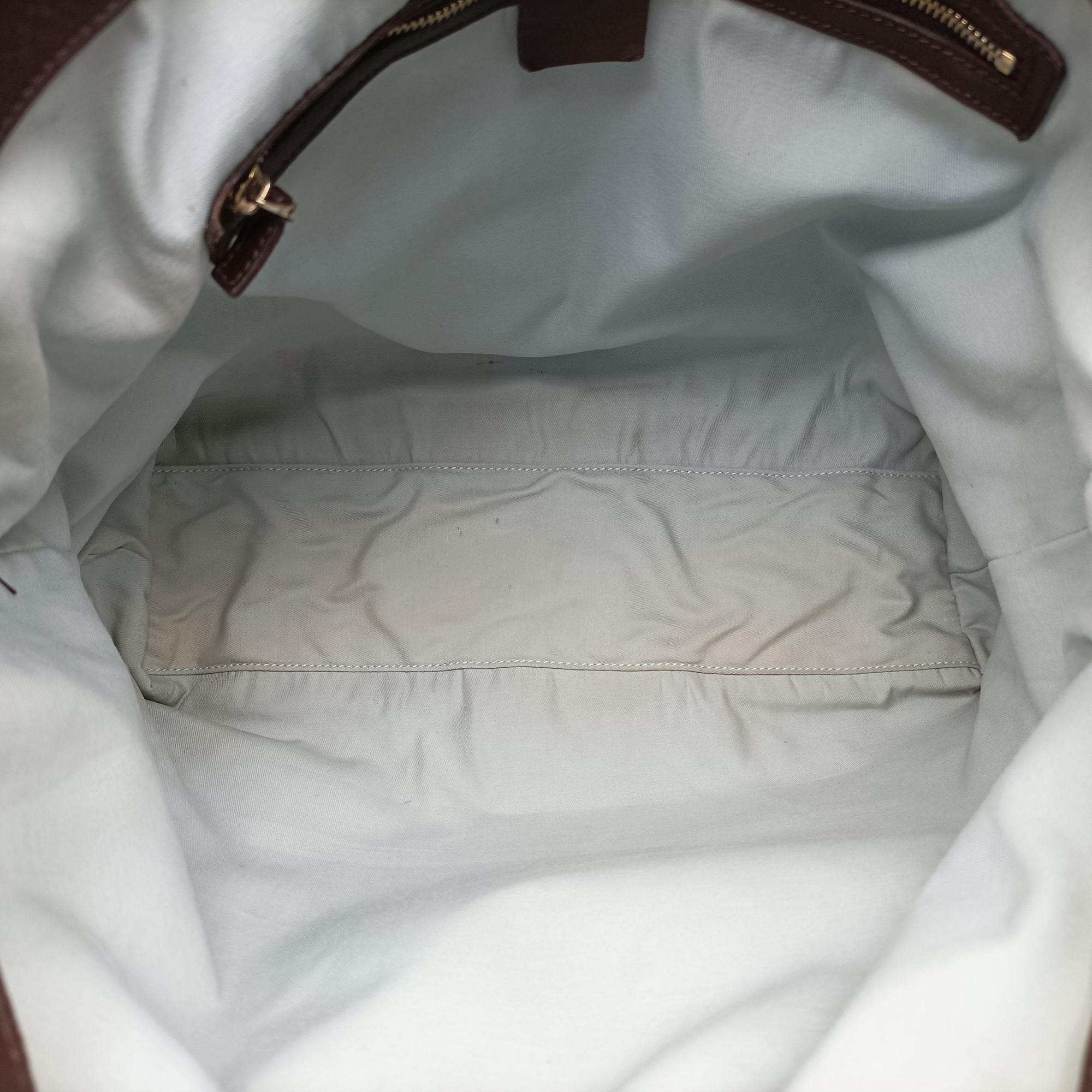 Pre-owned Gucci Horsebit Print White x Multicolor canvas×leather 154375 handbag | stylenewstar