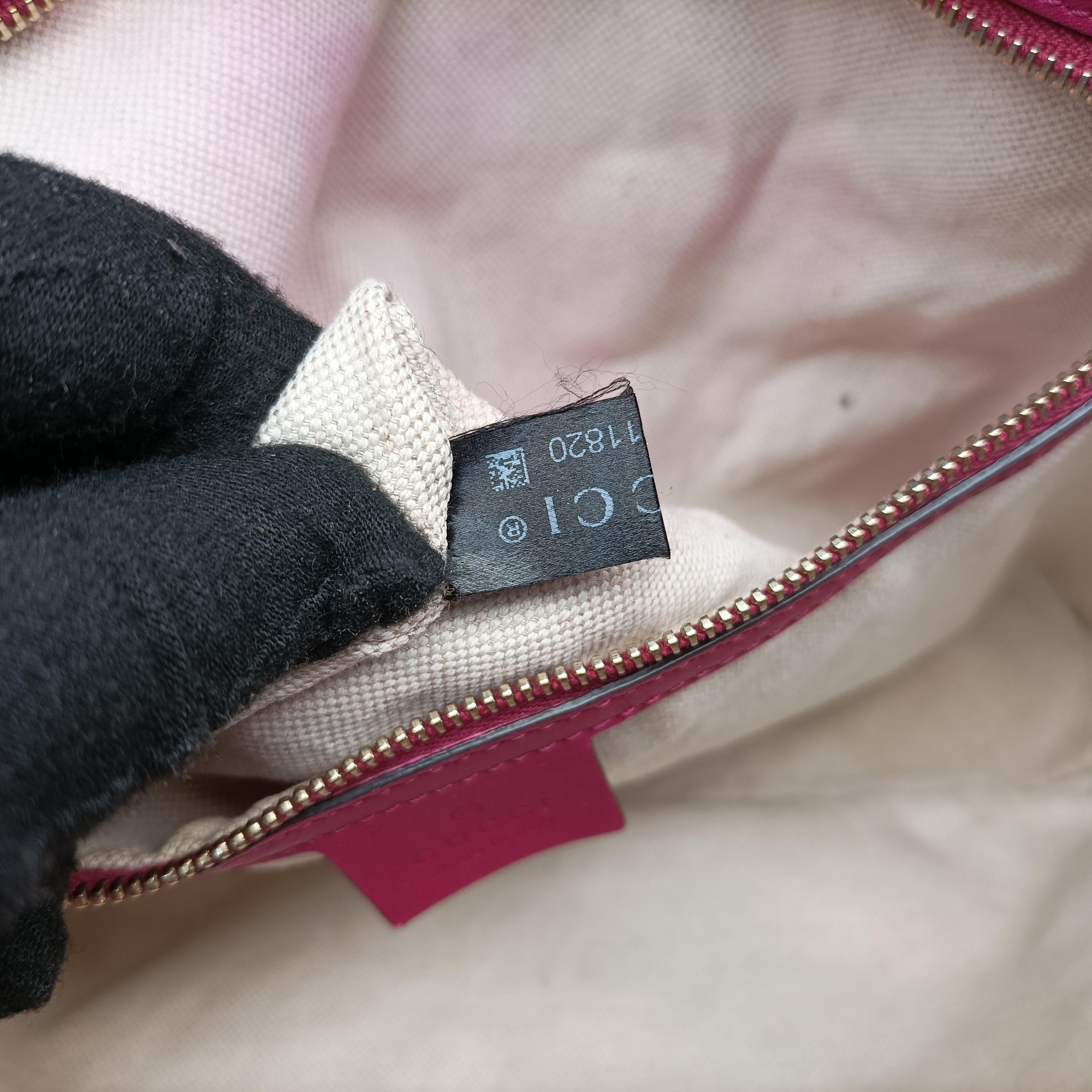 Pre-owned Gucci Microguccissima Nice Pink Patent 336776 handbag | stylenewstar