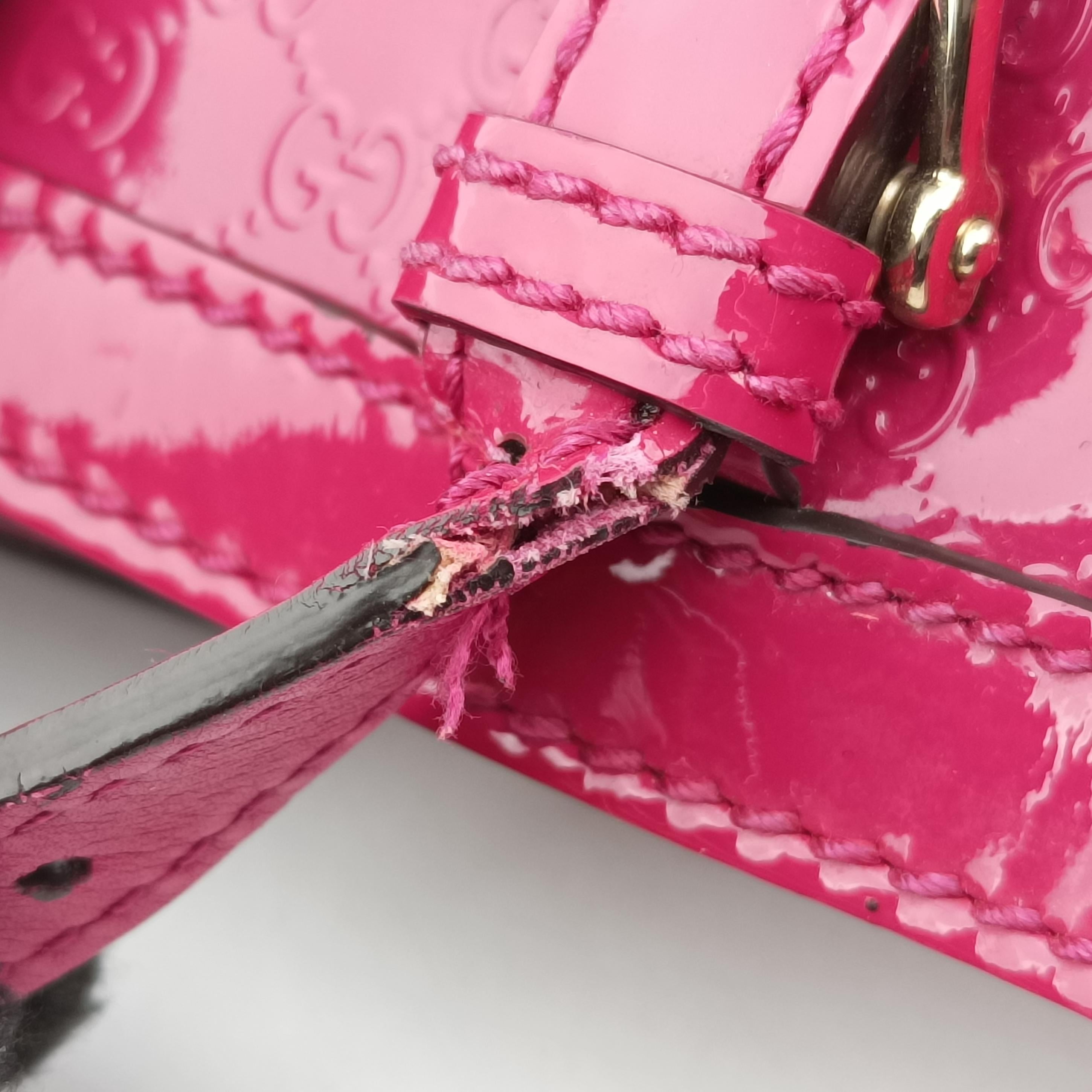 Pre-owned Gucci Microguccissima Nice Pink Patent 336776 handbag | stylenewstar