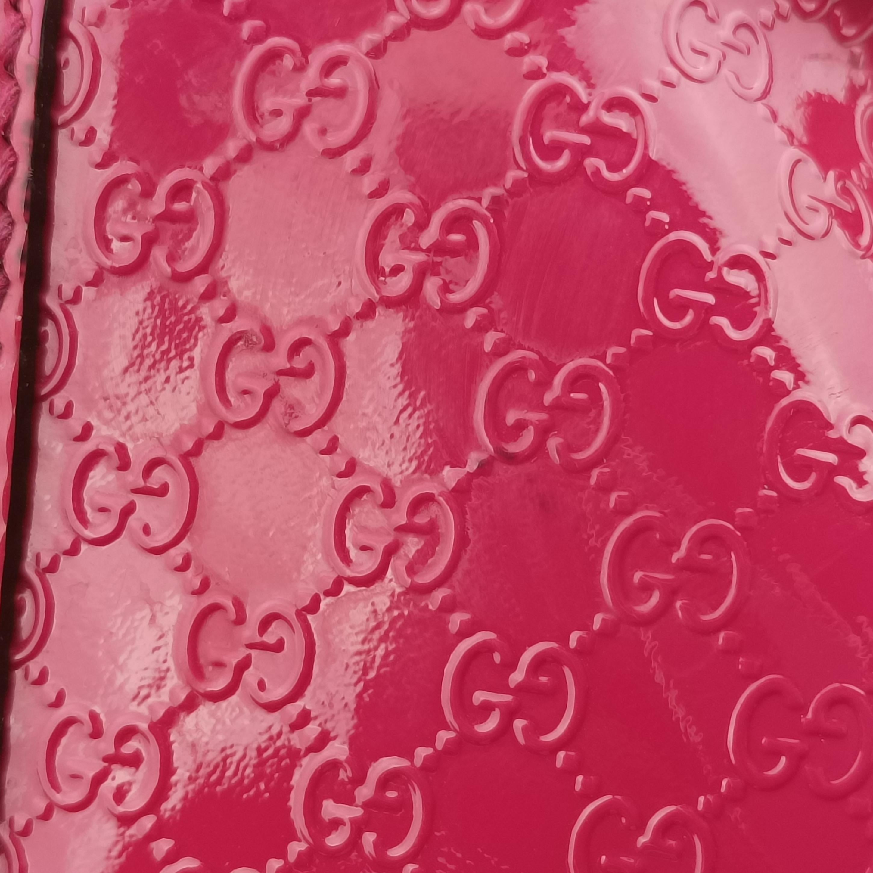 Pre-owned Gucci Microguccissima Nice Pink Patent 336776 handbag | stylenewstar