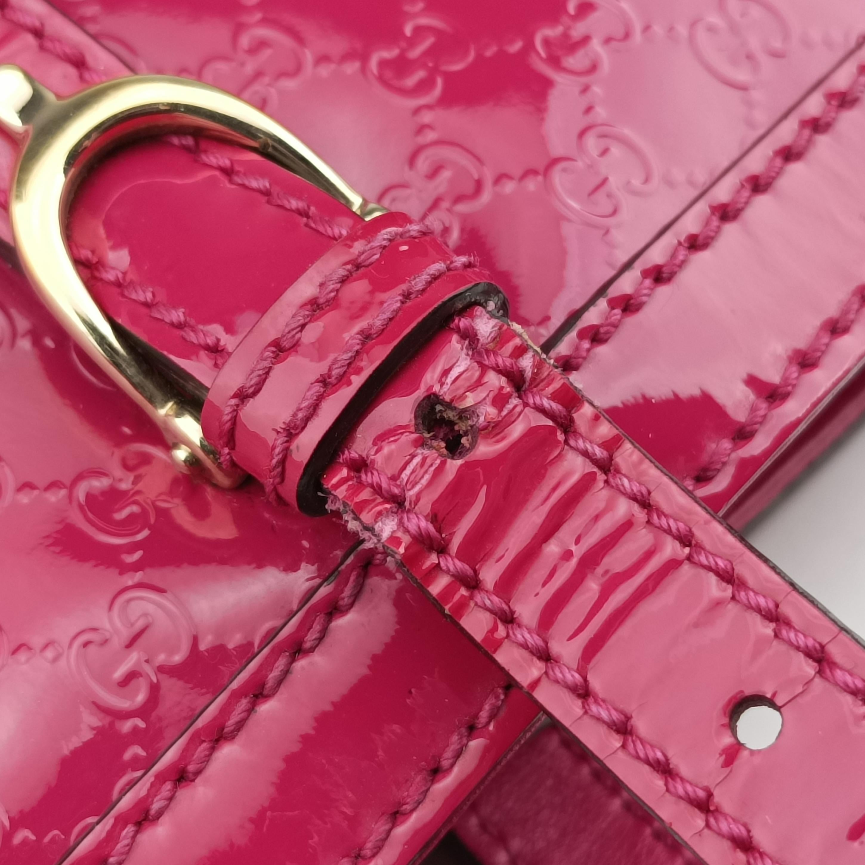Pre-owned Gucci Microguccissima Nice Pink Patent 336776 handbag | stylenewstar