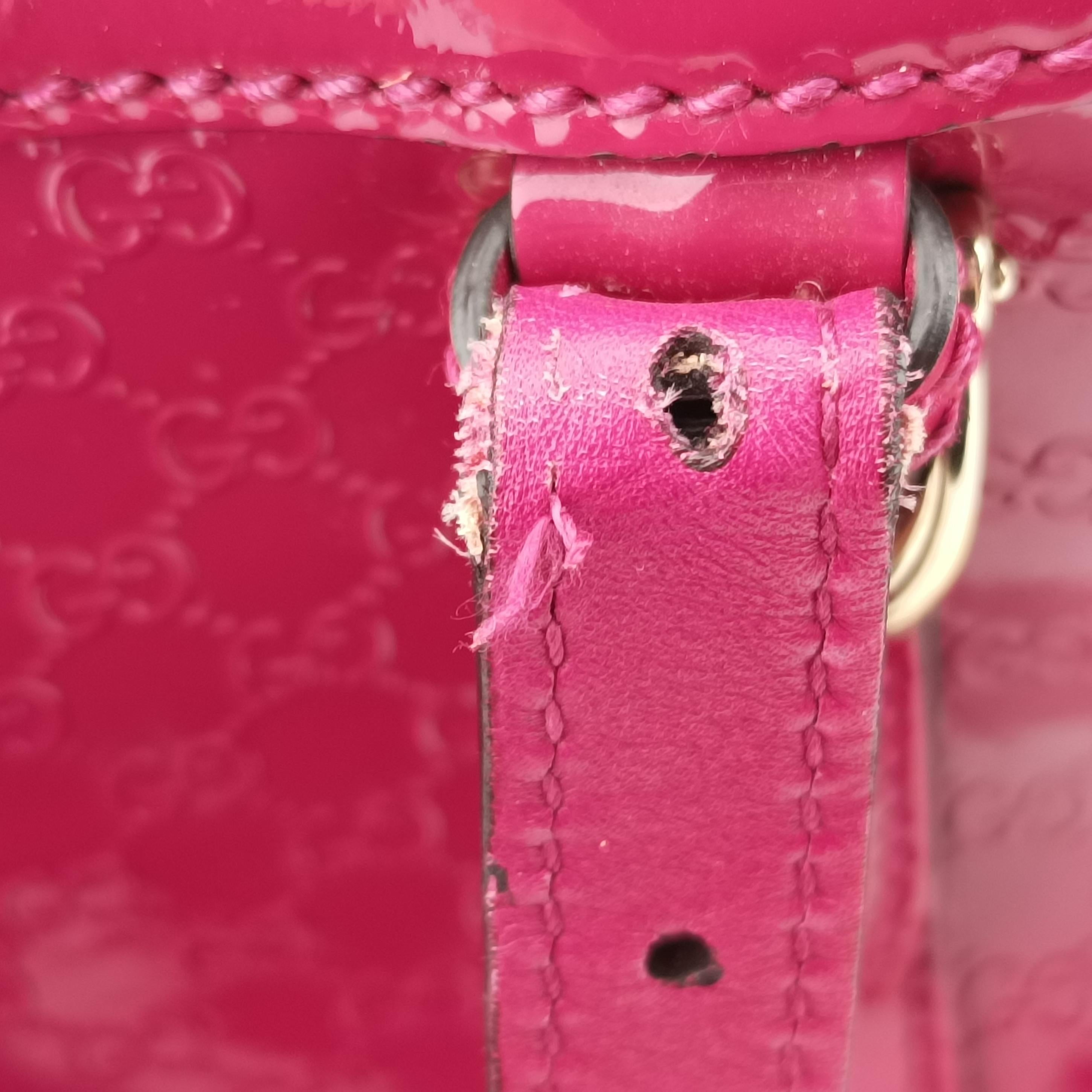 Pre-owned Gucci Microguccissima Nice Pink Patent 336776 handbag | stylenewstar