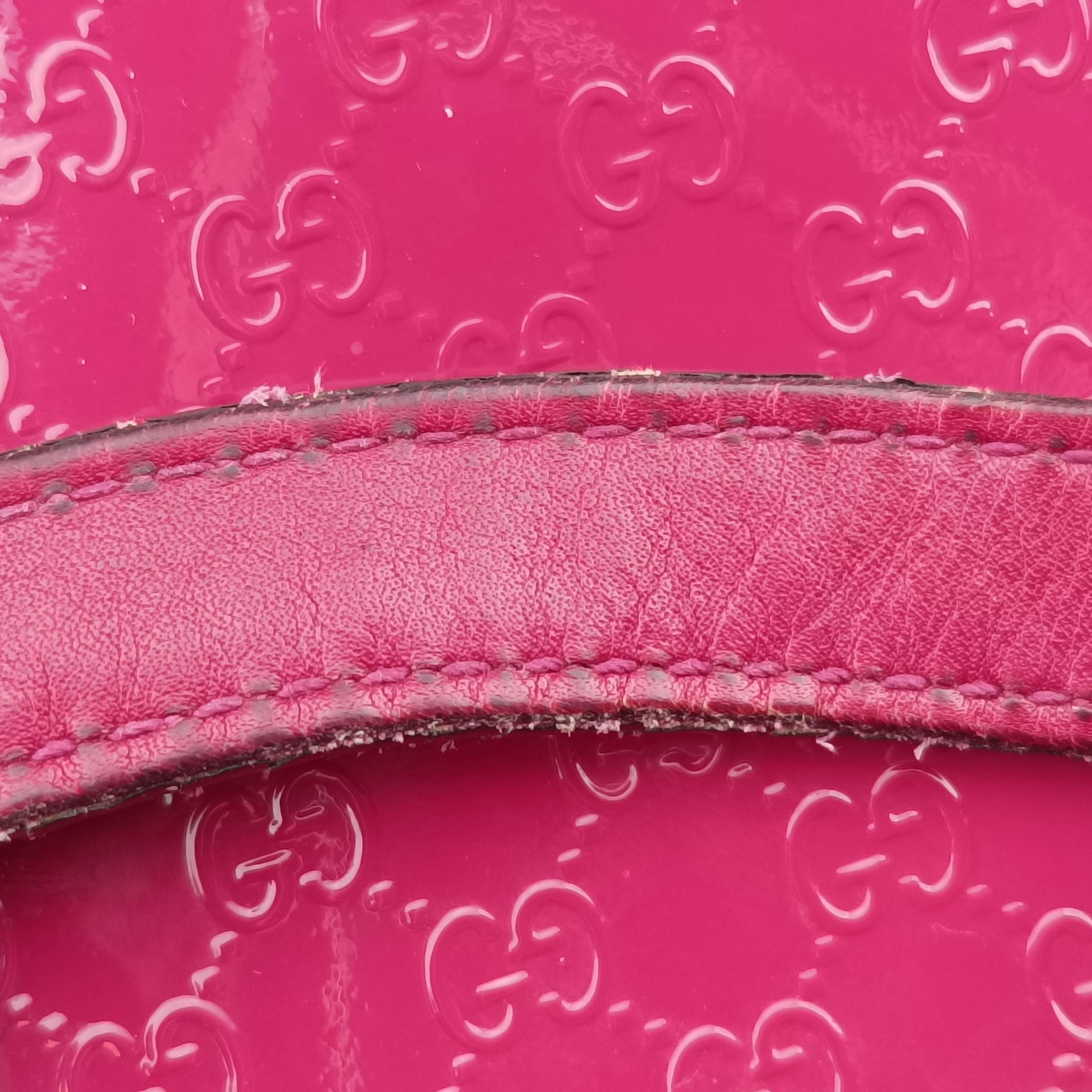 Pre-owned Gucci Microguccissima Nice Pink Patent 336776 handbag | stylenewstar