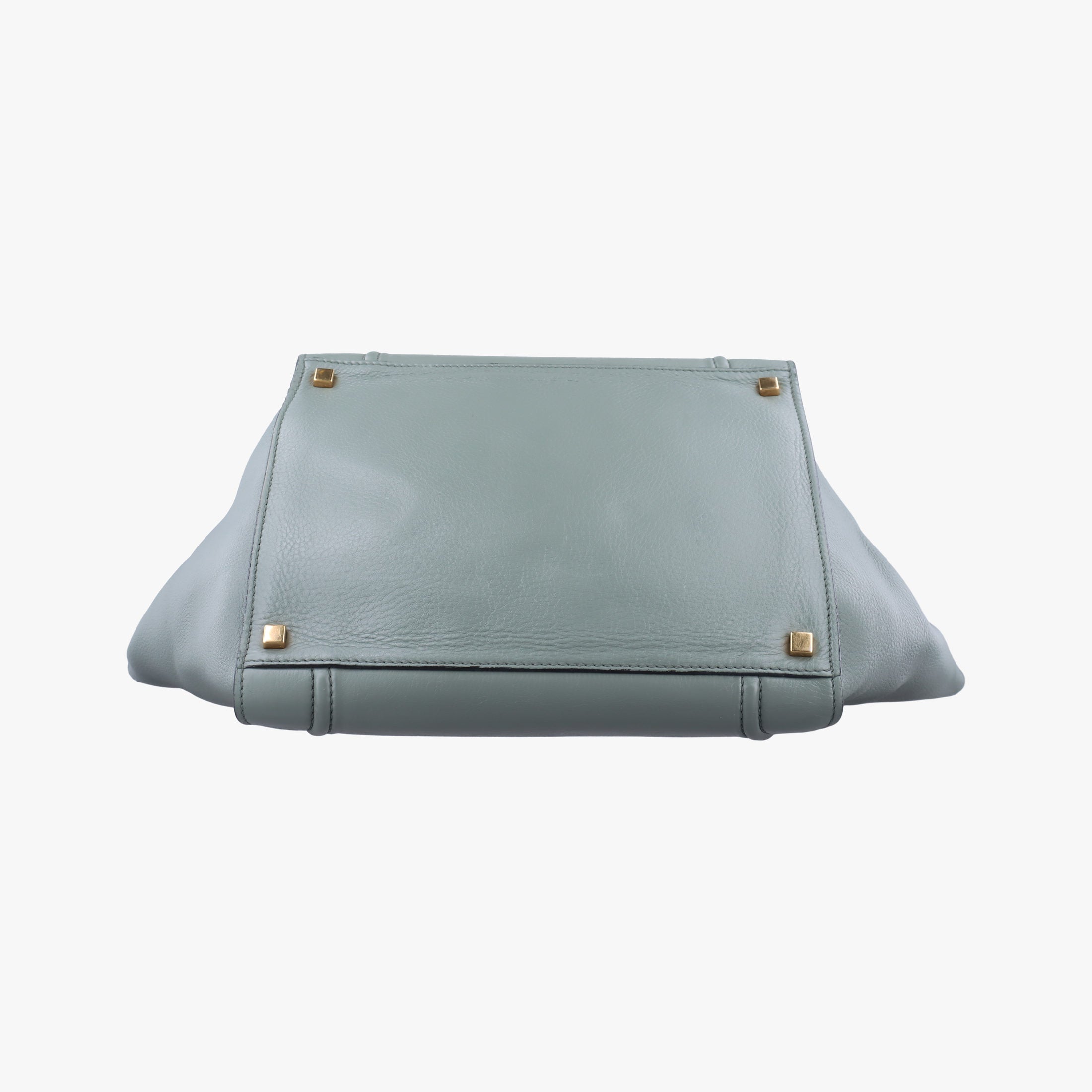 Pre-owned Celine Luggage Small Square Phantom Green Leather  handbag | stylenewstar