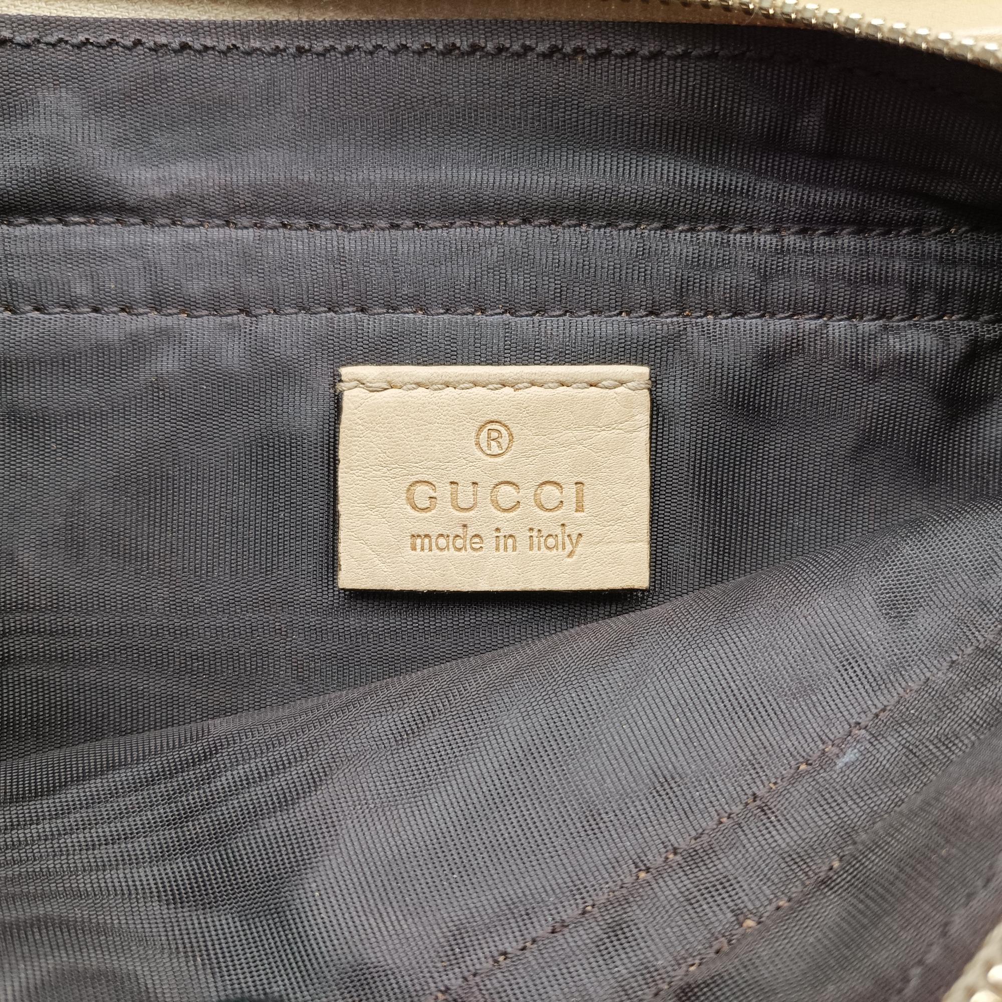 Pre-owned Gucci Broadway beige×Multicolour ponyhair×leather 283061 shoulderbag | stylenewstar