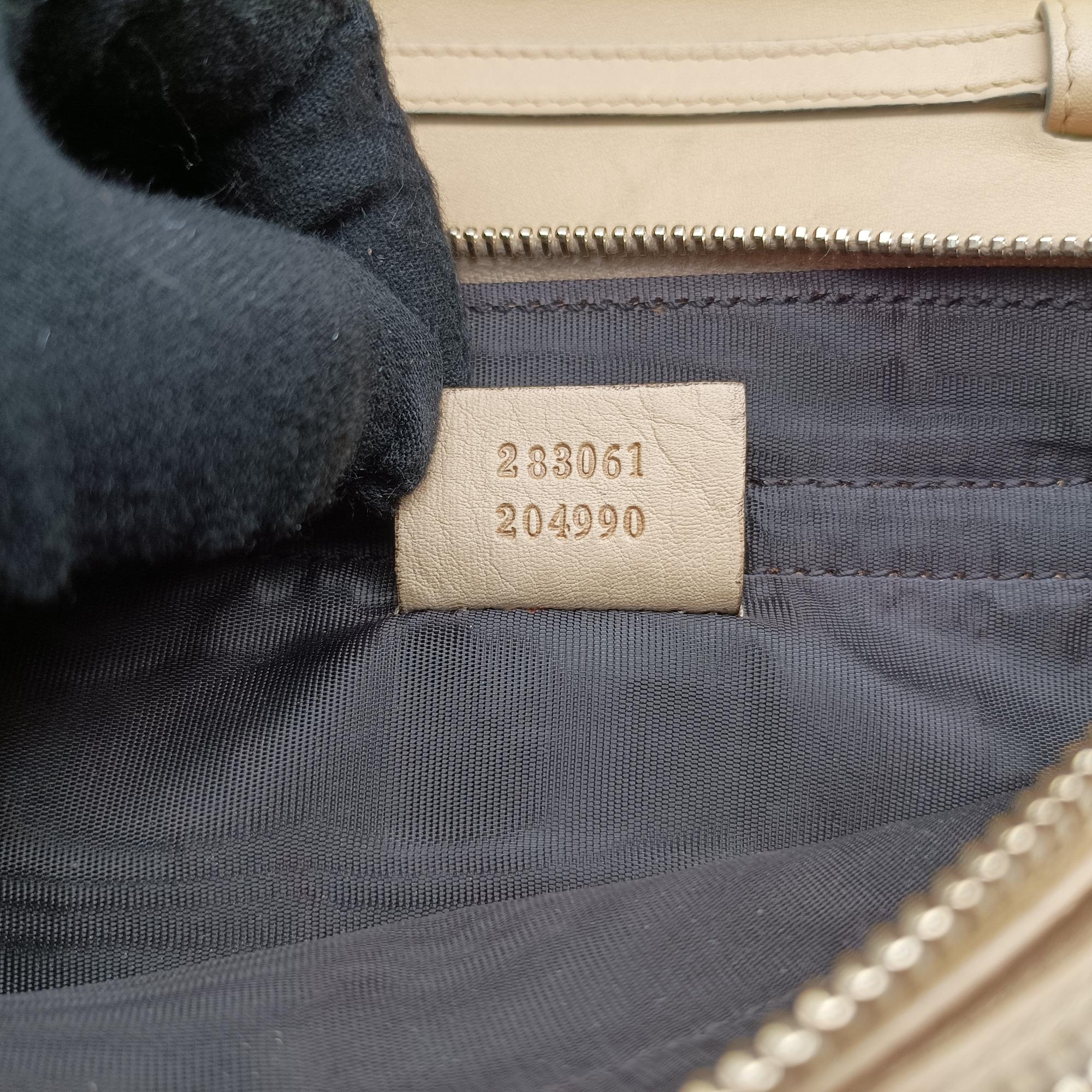 Pre-owned Gucci Broadway beige×Multicolour ponyhair×leather 283061 shoulderbag | stylenewstar