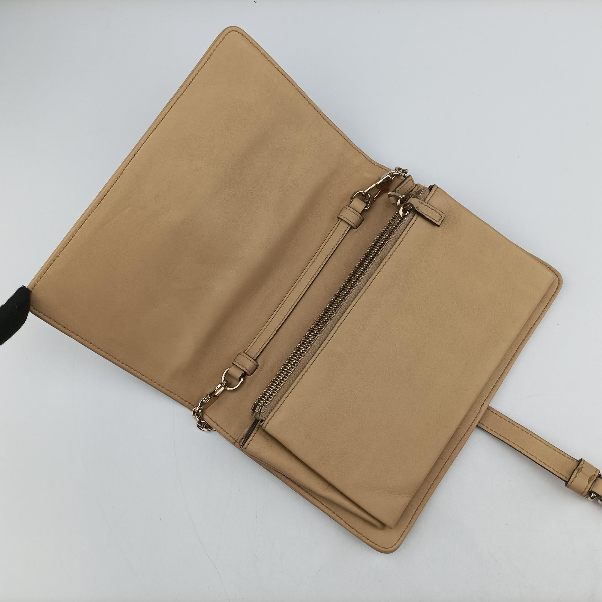 Pre-owned Gucci Broadway beige×Multicolour ponyhair×leather 283061 shoulderbag | stylenewstar