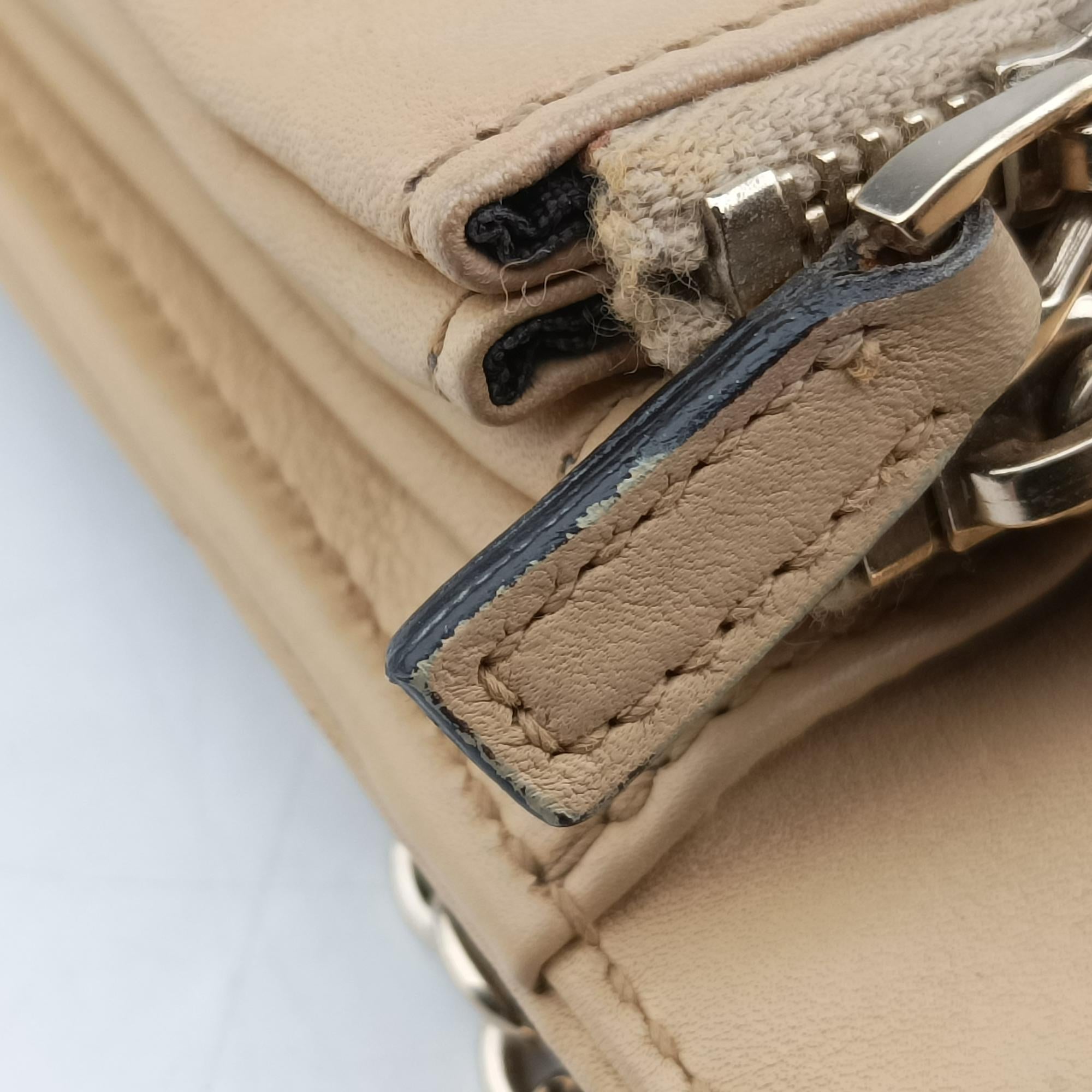 Pre-owned Gucci Broadway beige×Multicolour ponyhair×leather 283061 shoulderbag | stylenewstar