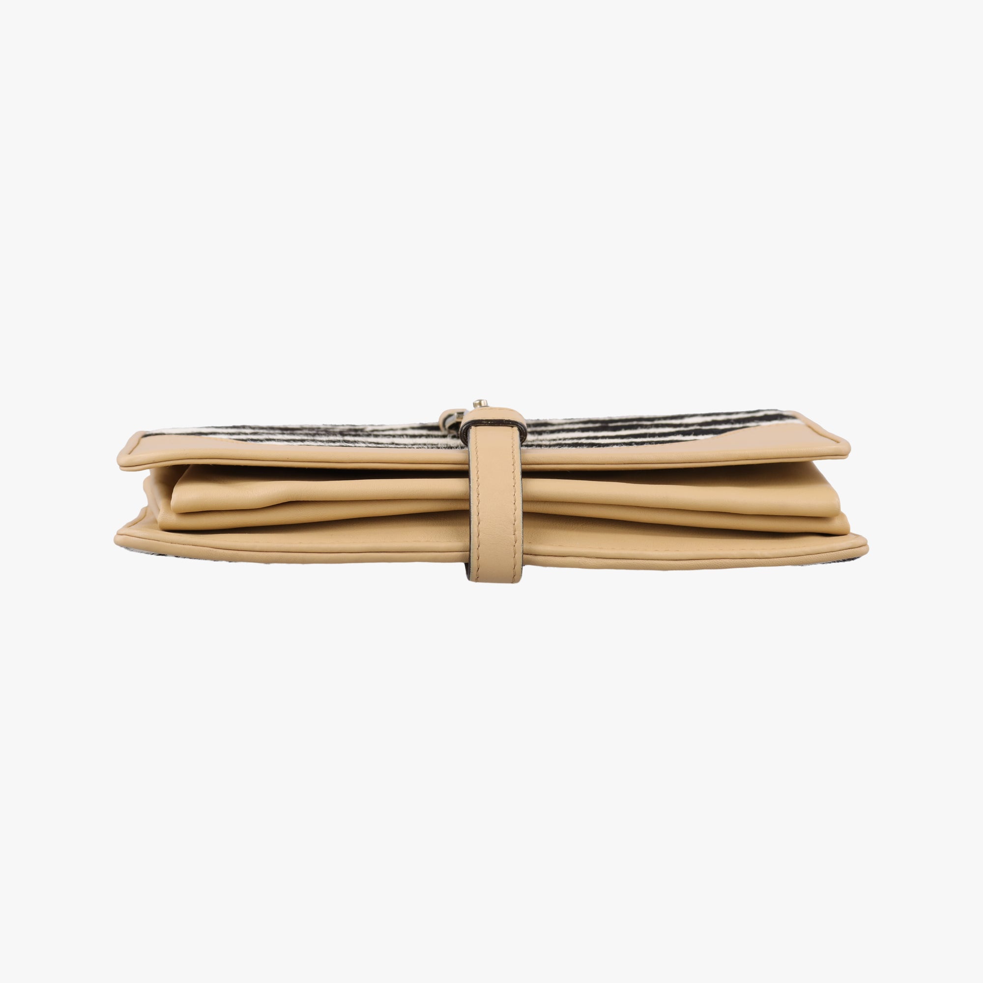 Pre-owned Gucci Broadway beige×Multicolour ponyhair×leather 283061 shoulderbag | stylenewstar