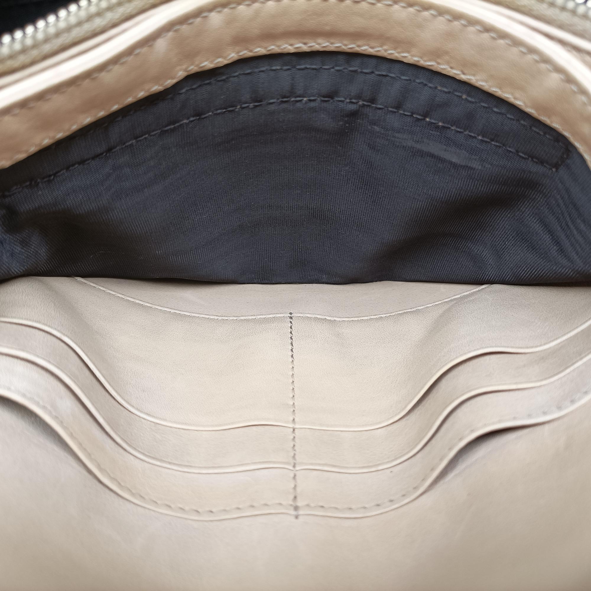 Pre-owned Gucci Broadway beige×Multicolour ponyhair×leather 283061 shoulderbag | stylenewstar