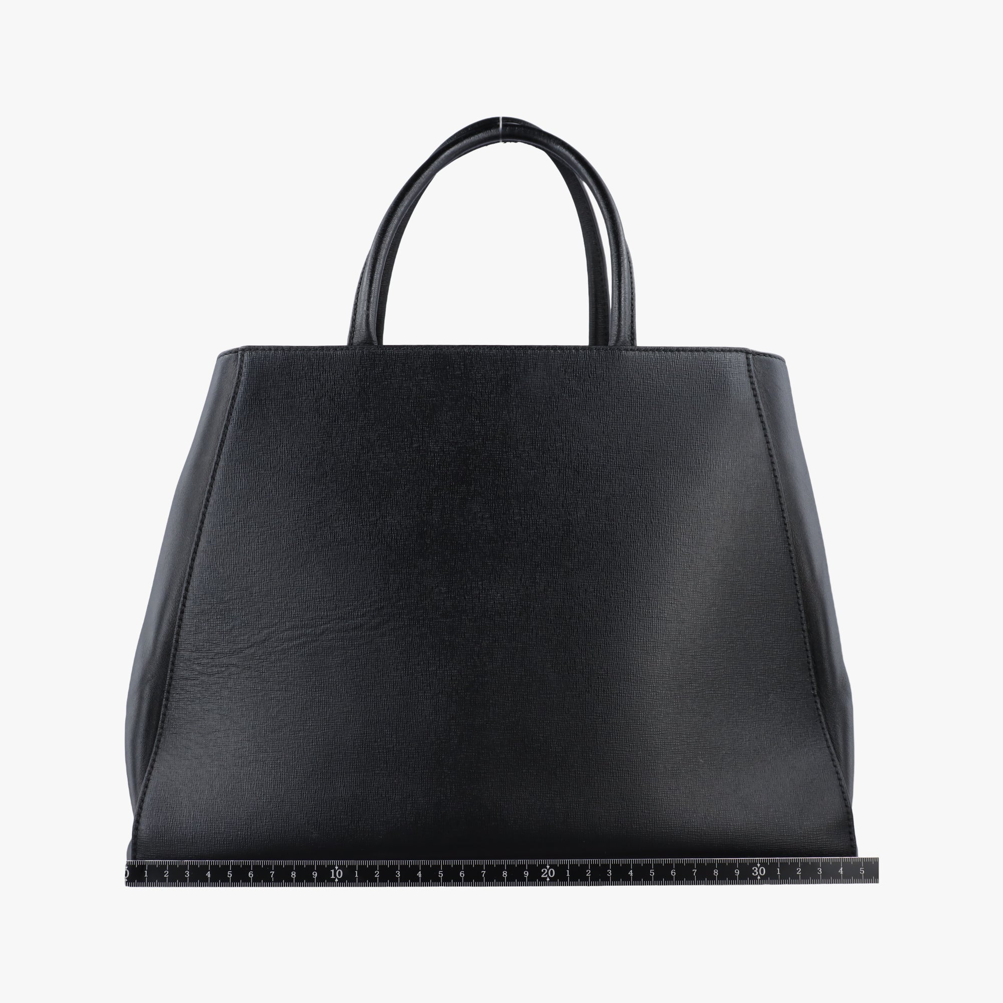 Pre-owned Fendi 2 JOURS Black Leather 8BH250 shoulderbag | stylenewstar
