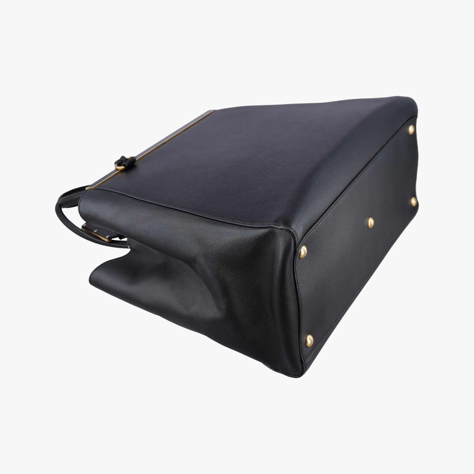 Pre-owned Fendi 2 JOURS Black Leather 8BH250 shoulderbag | stylenewstar